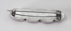 Beautiful Large Victorian Silver Scottish Agate Pebble Brooch Pin c1890