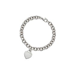 TIFFANY & CO. iconico e vintage Collana a maglie con ciondolo a forma di cuore in argento sterling
