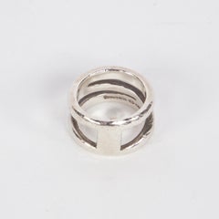 Rare Vintage Tiffany & Co Sterling Silver Moderne Band Ring