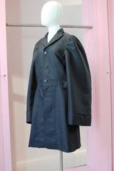 2012 COMME des GARÇONS black polyester oversized sleeve coat