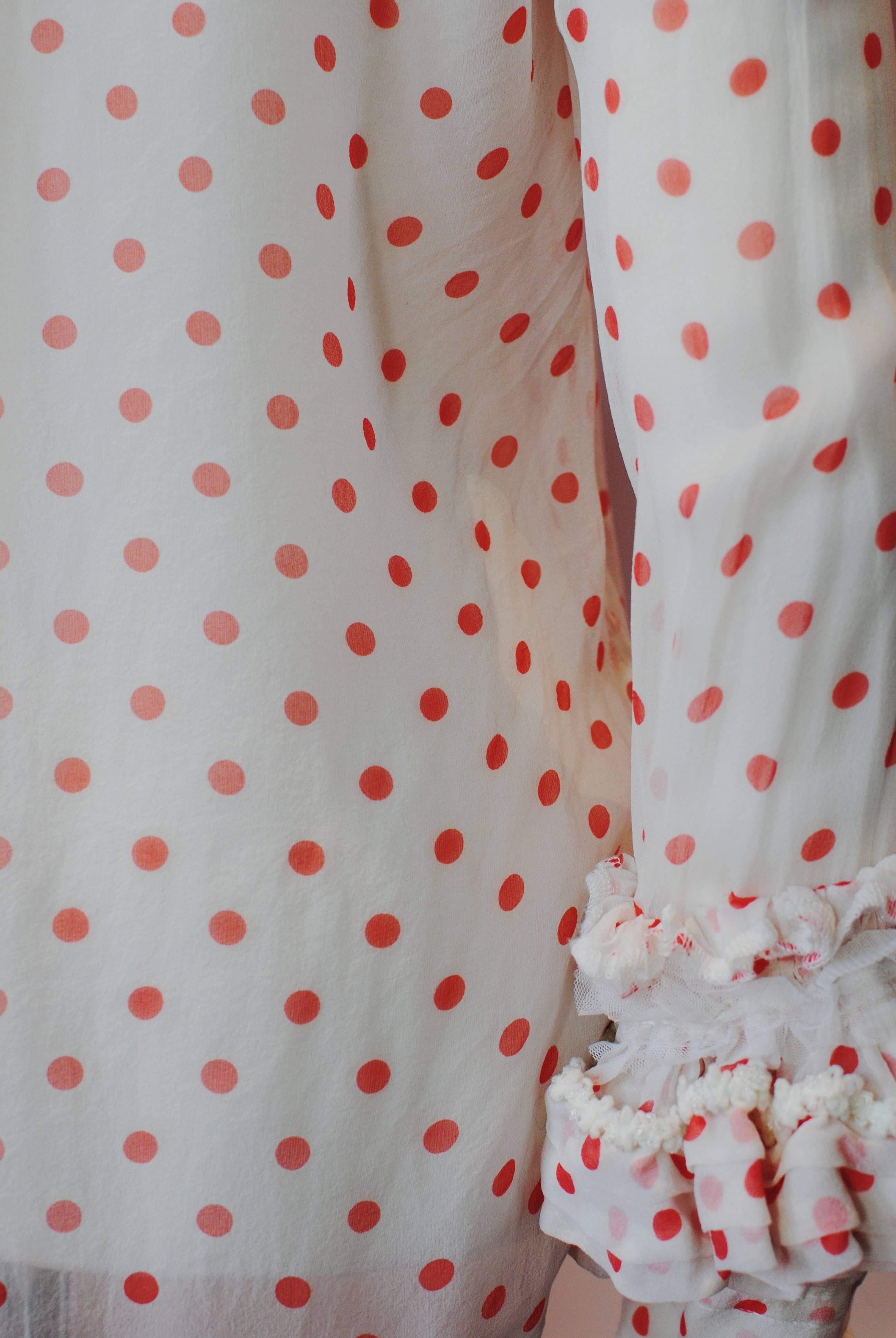 Women's 2006 COMME des GARCONS silk polka dot shirt For Sale