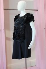 2014 COMME des GARÇONS black abstract ruffle dress