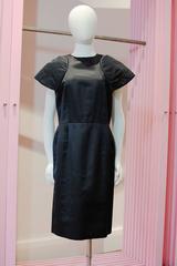 2012 COMME des GARÇONS black silk padded sleeve dress