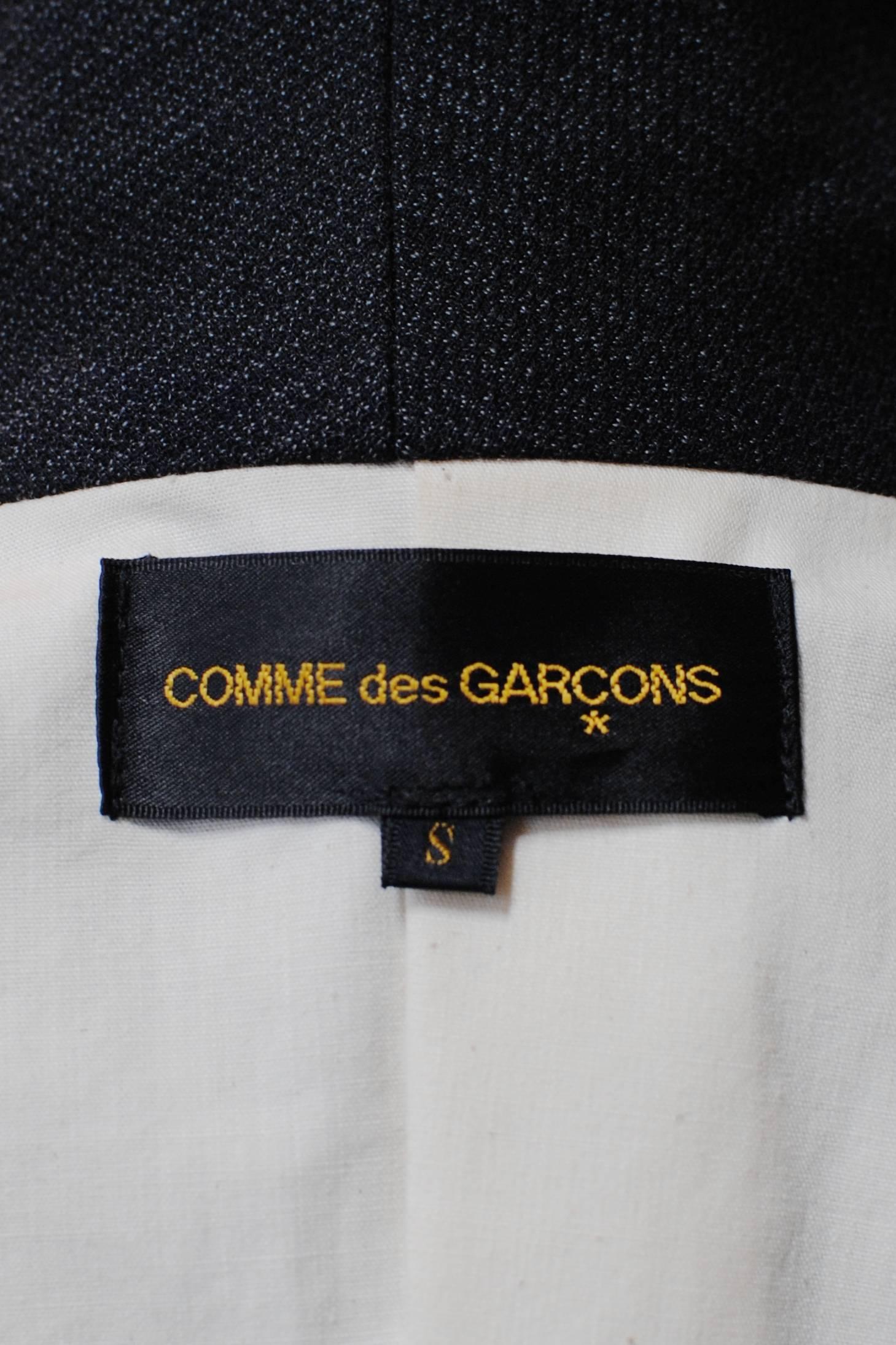2004 COMME des GARÇONS grey and black double layered suit For Sale 2