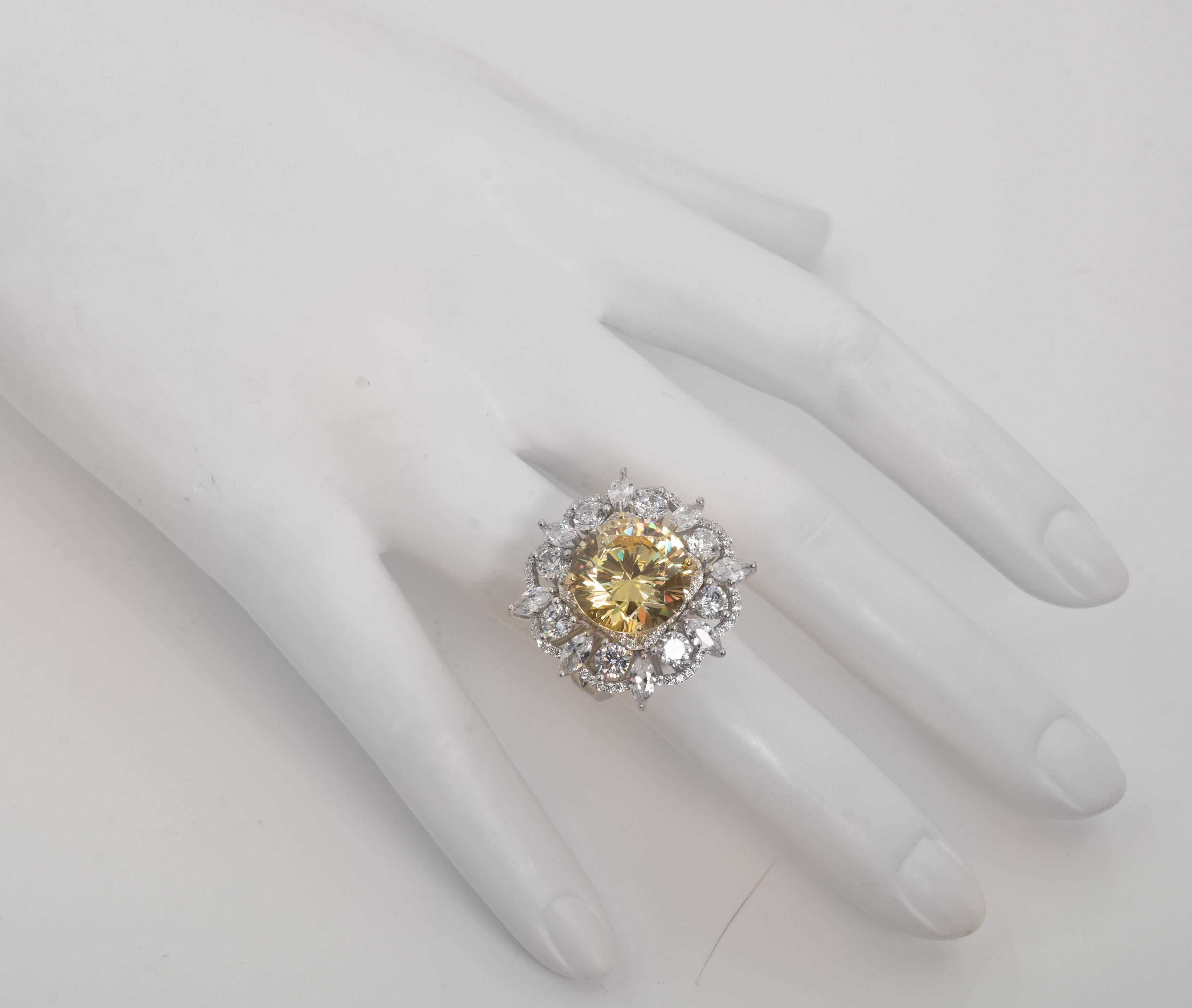 faux canary diamond ring