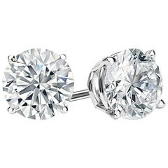 D Color 12 Carat Each Faux Diamond Cubic Zirconia Studs