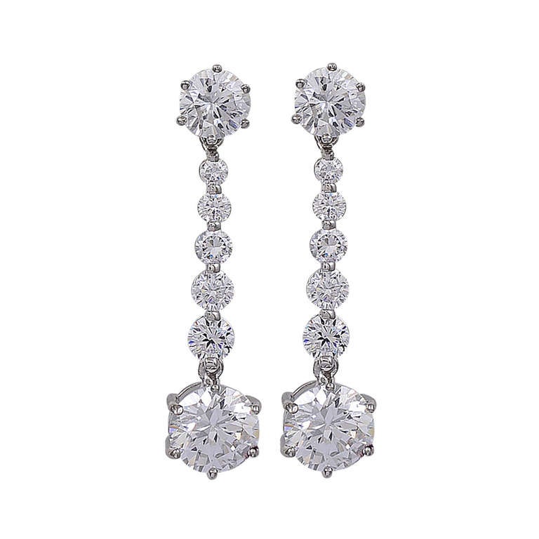 Elegantly Chic Faux Diamond Drop Earrings