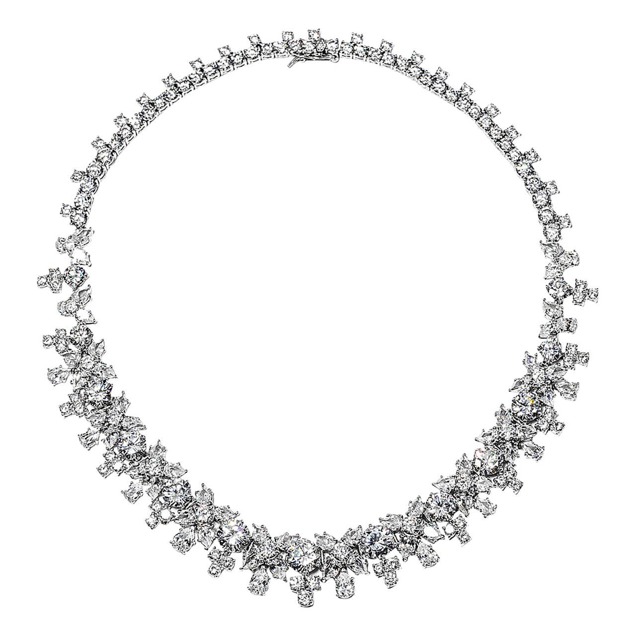 Elegant Faux Diamond Collier Necklace For Sale at 1stDibs | faux ...