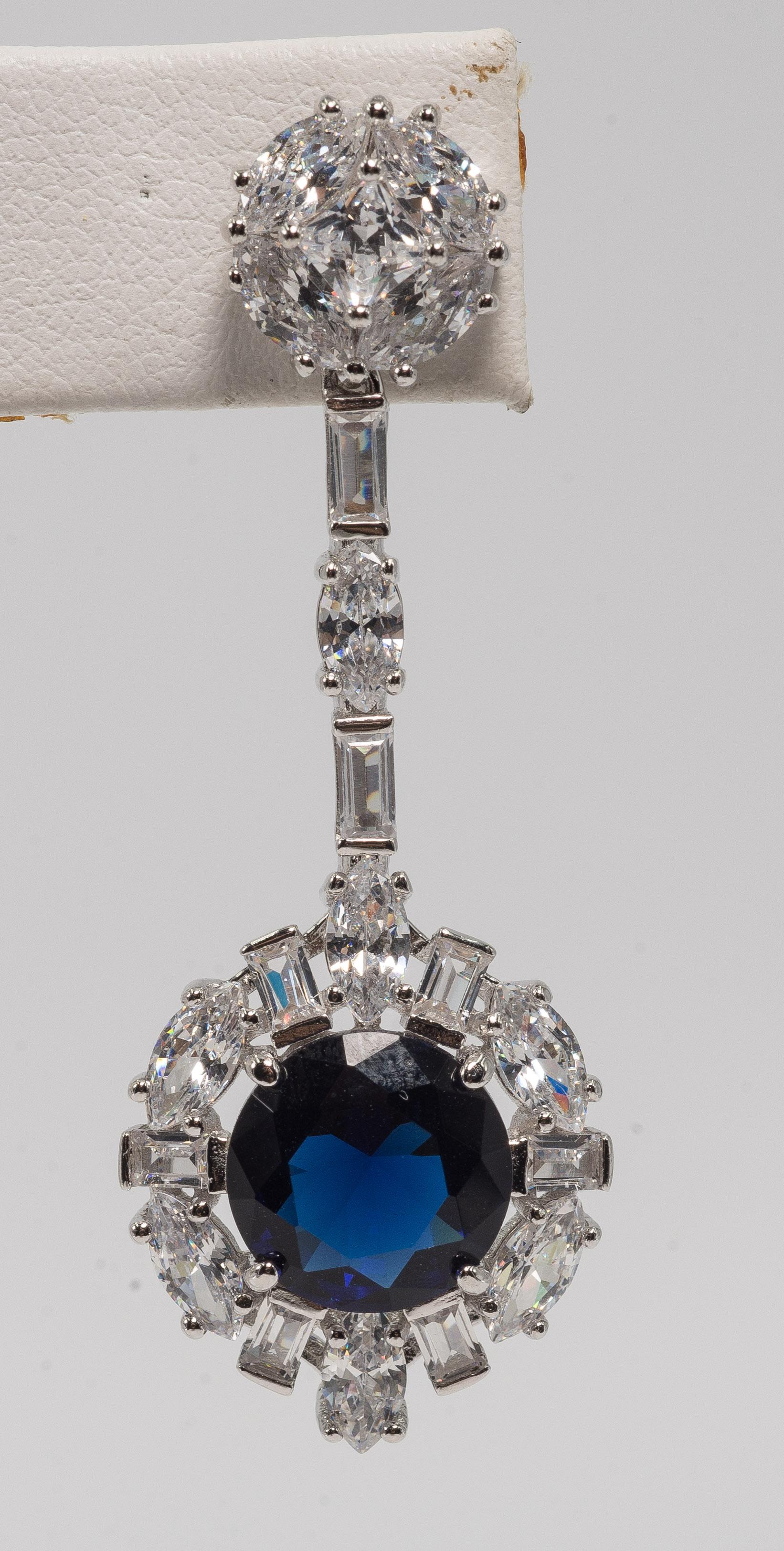 sapphire and diamond costume jewelry