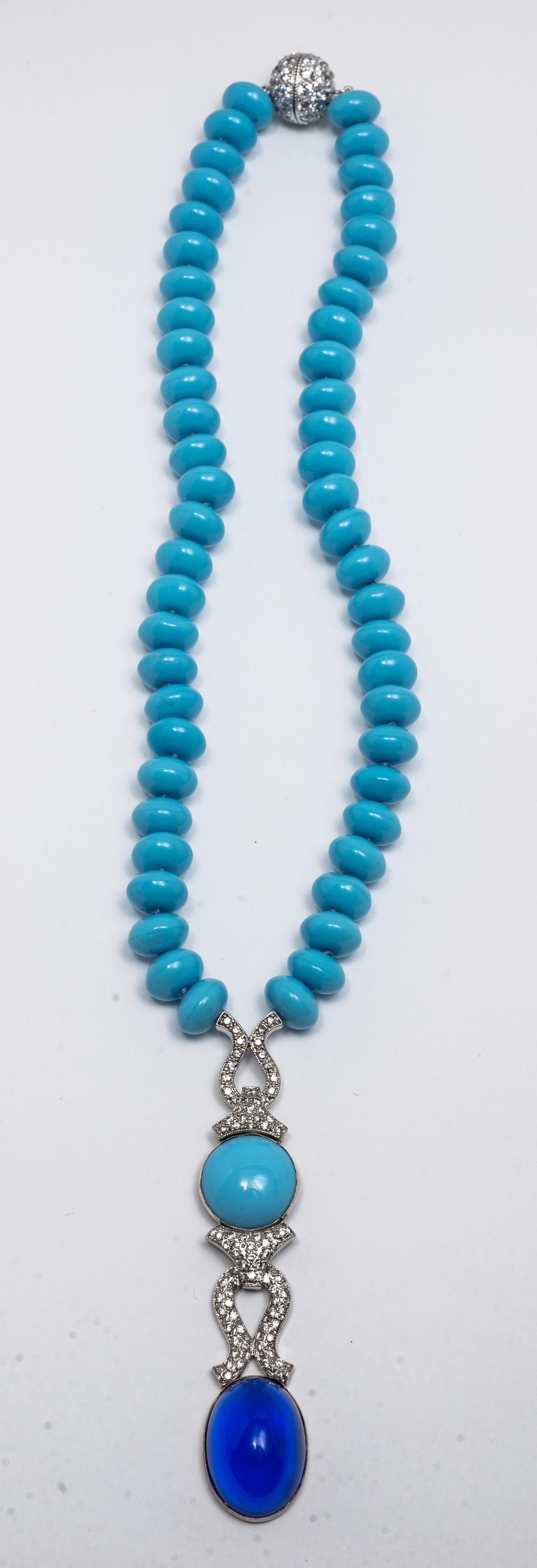 faux turquoise necklace