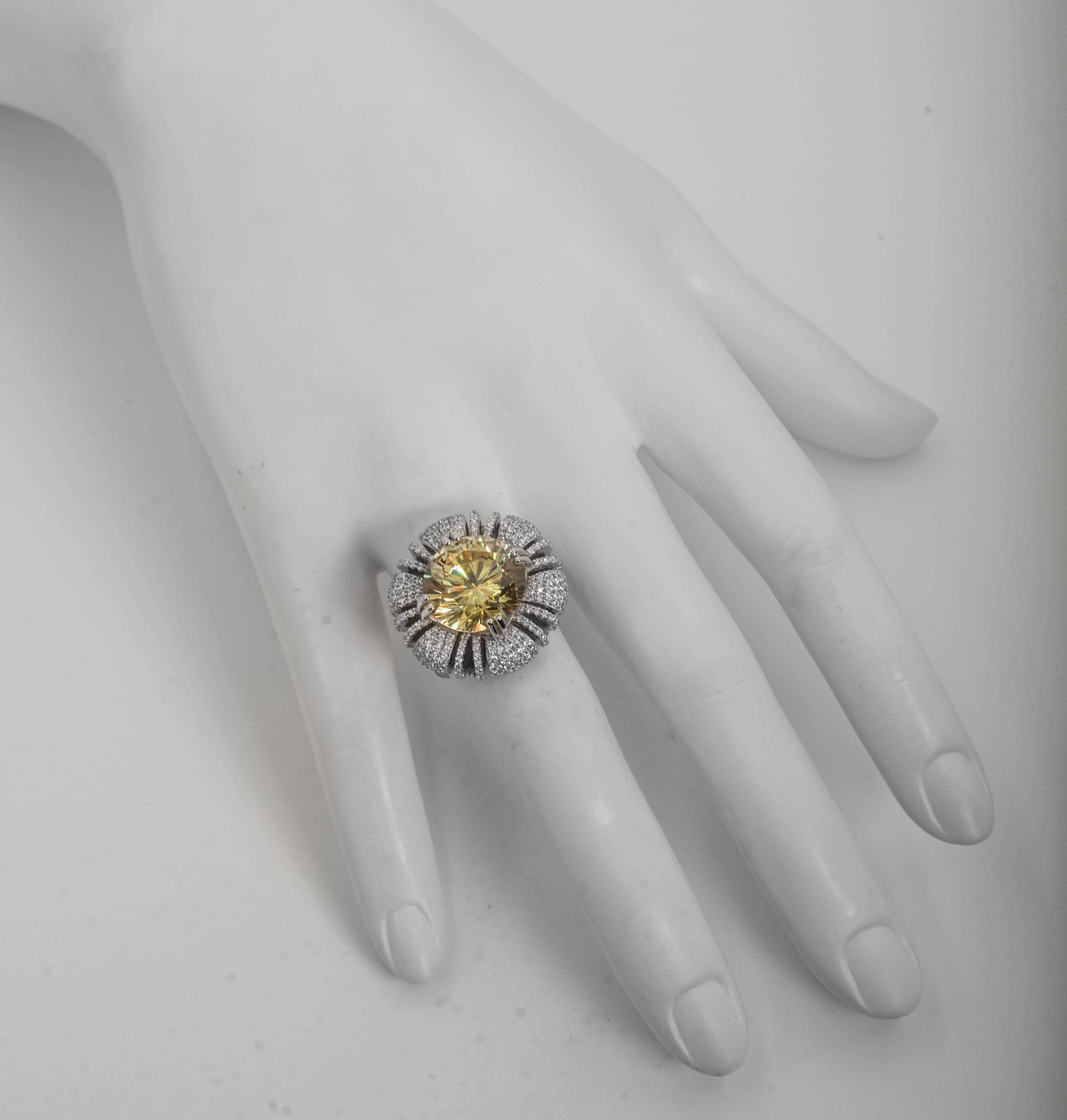canary cz ring
