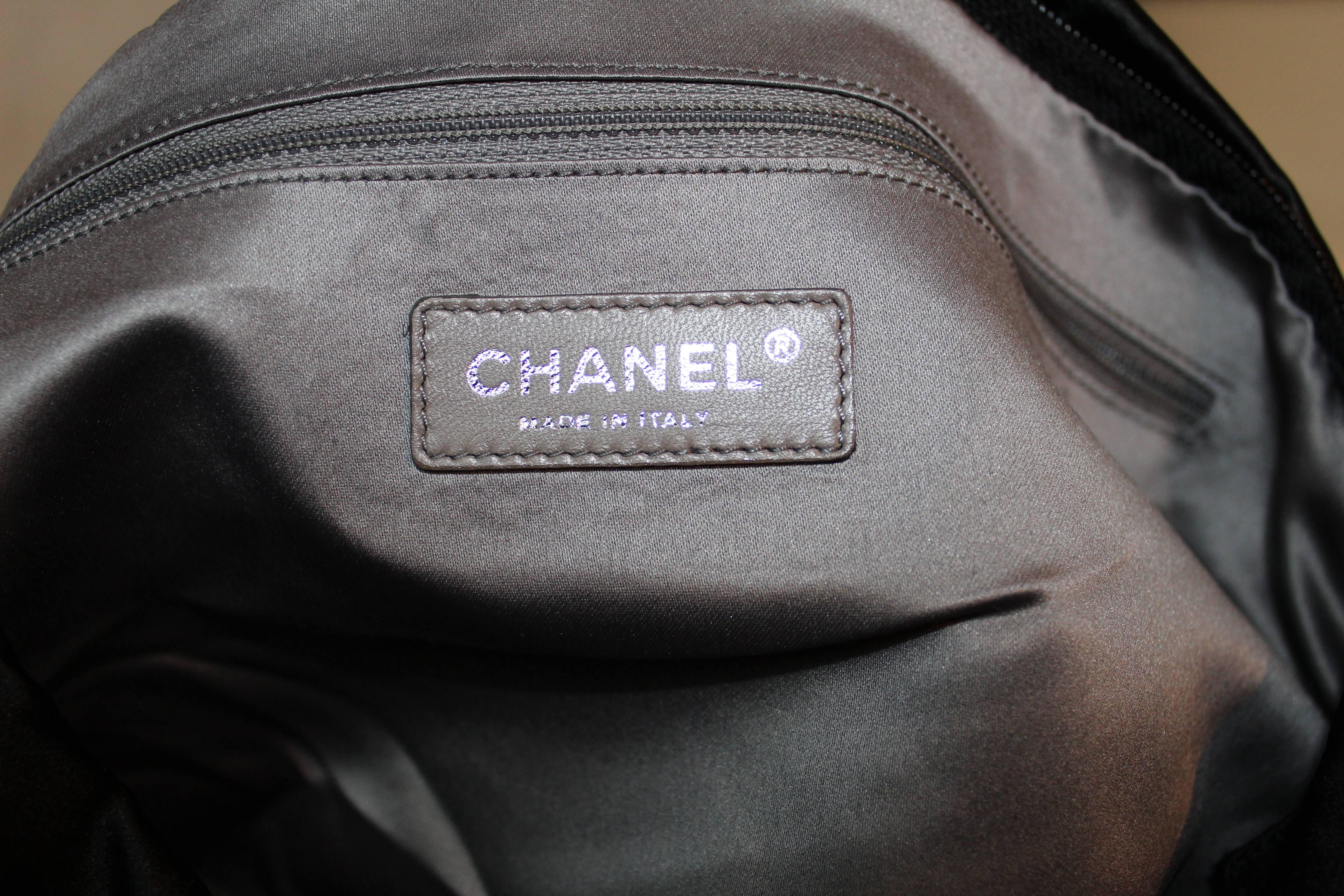 Black Chanel Maxi Bow ribbon Silk Evening Bag