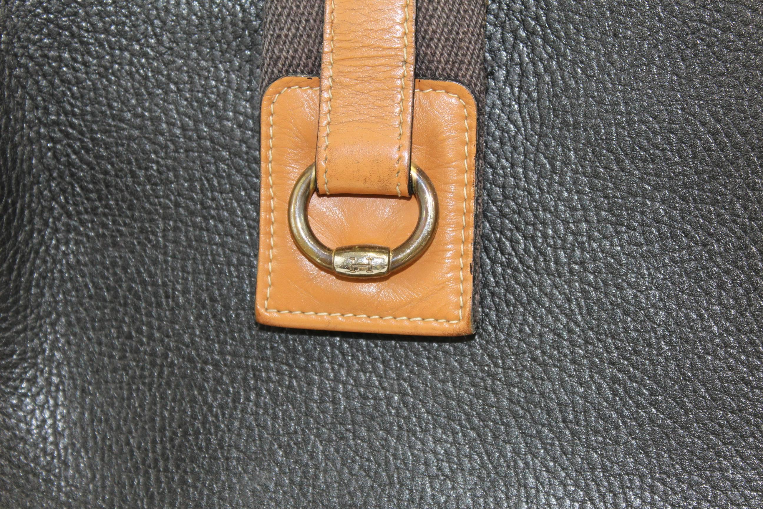 Vintage Tsako Hermes Bag in Grained Togo Leather. 1986 (marked P)   3