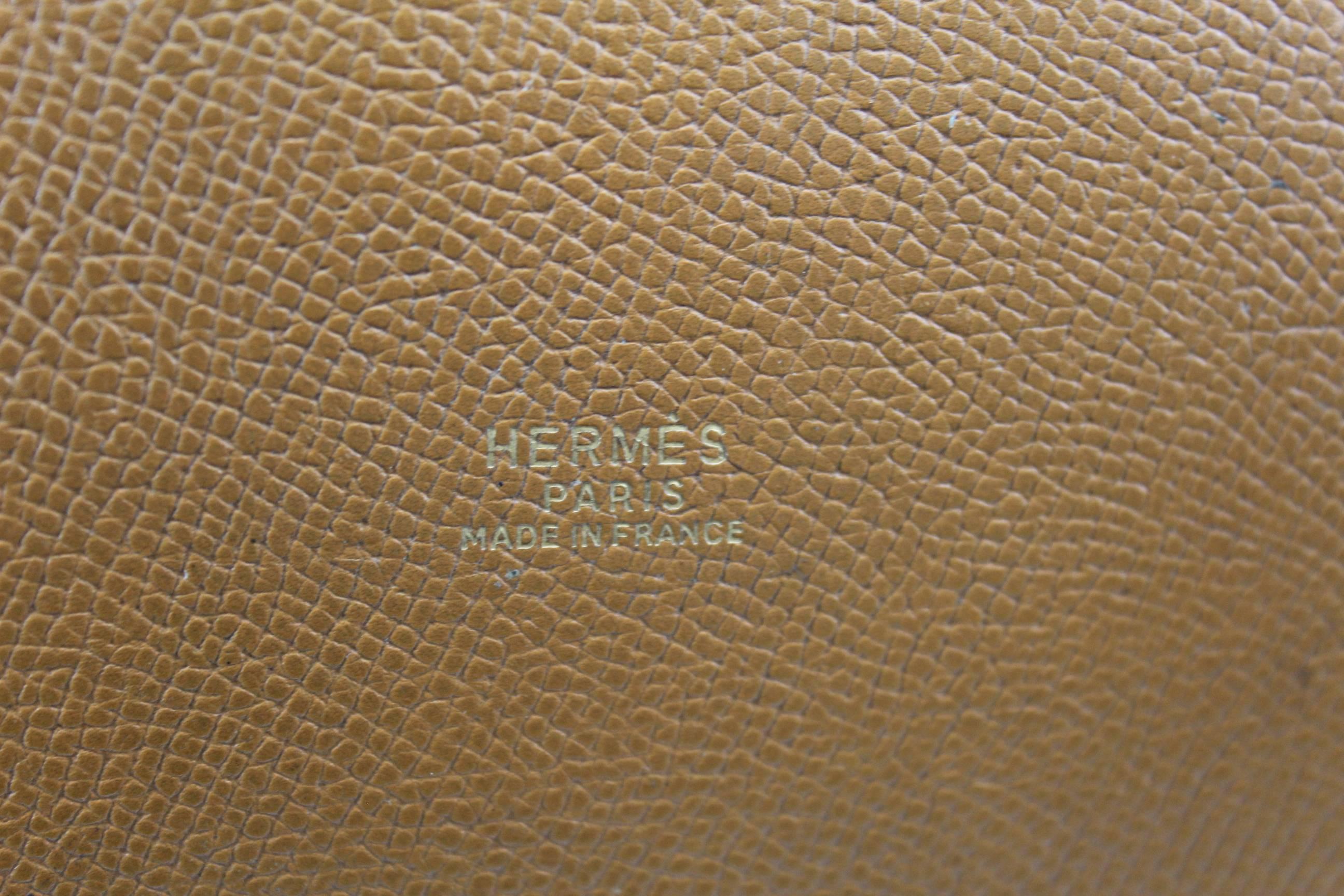 Vintage Lovely Hermes Gold Epson Market Bag from late 70's 1