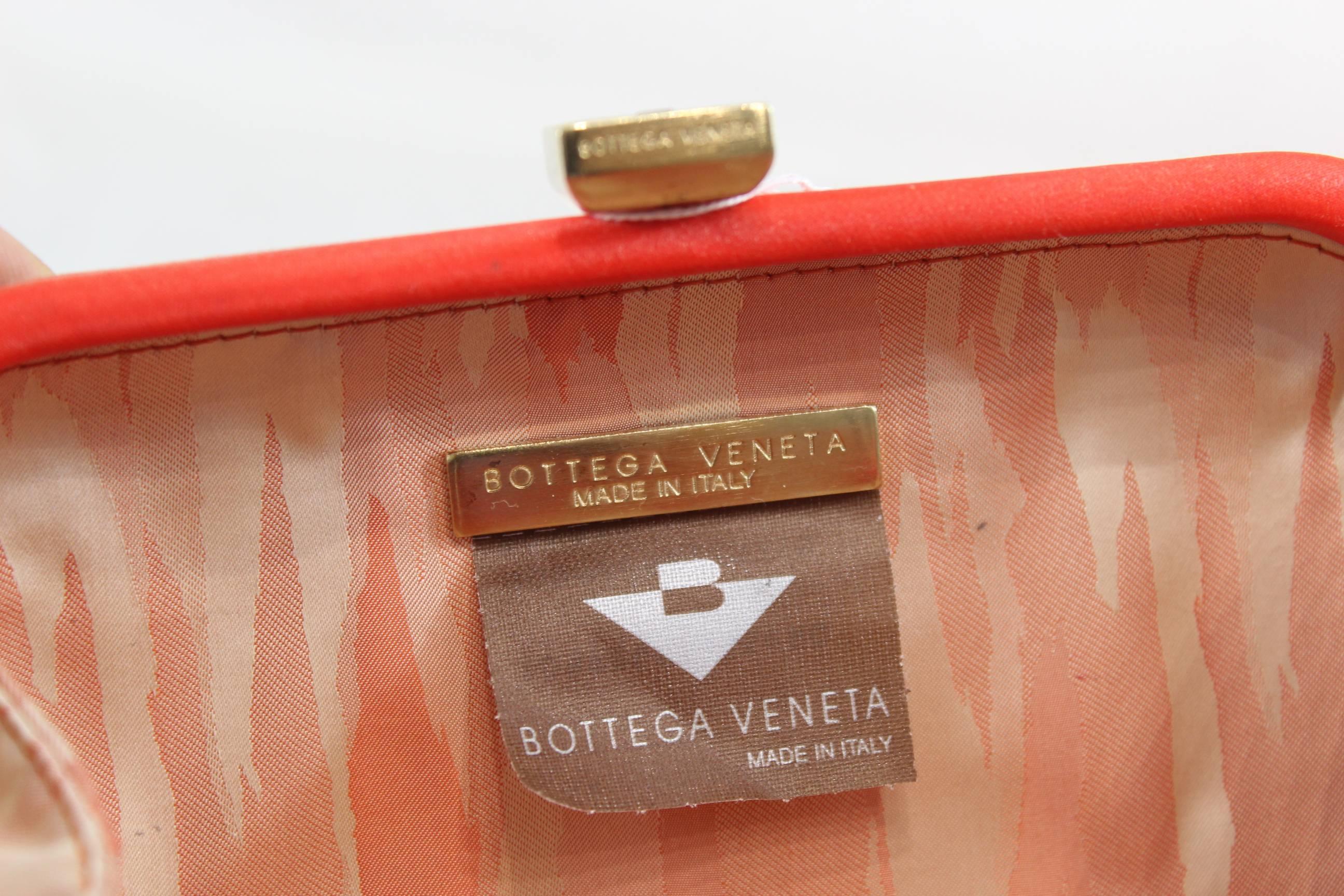 Vintage Corail Bottega Veneta Clutch with Crystal 1