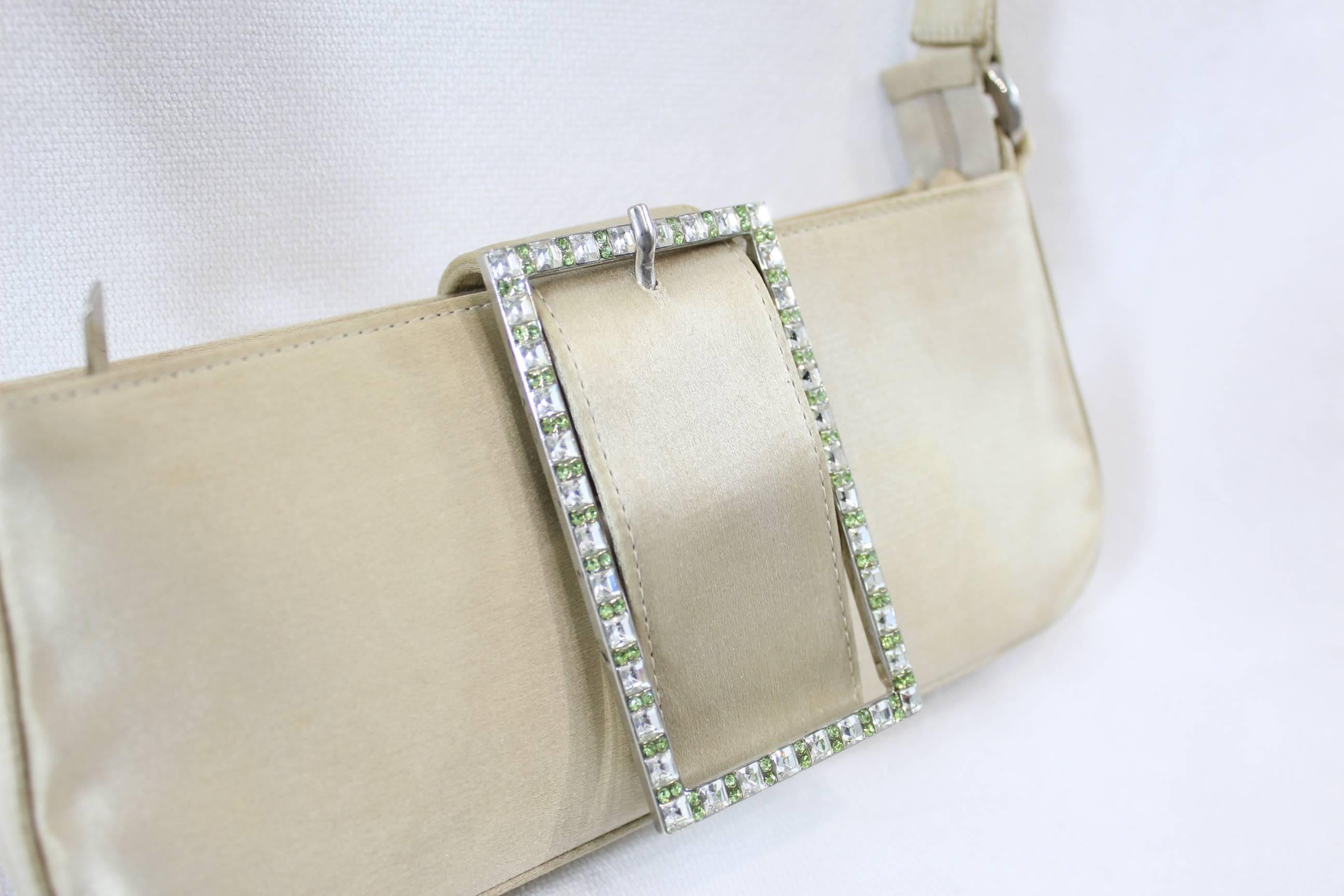 Jimmy Choo small Weeding Bag with Swarovsky Crystals In Fair Condition For Sale In Paris, FR