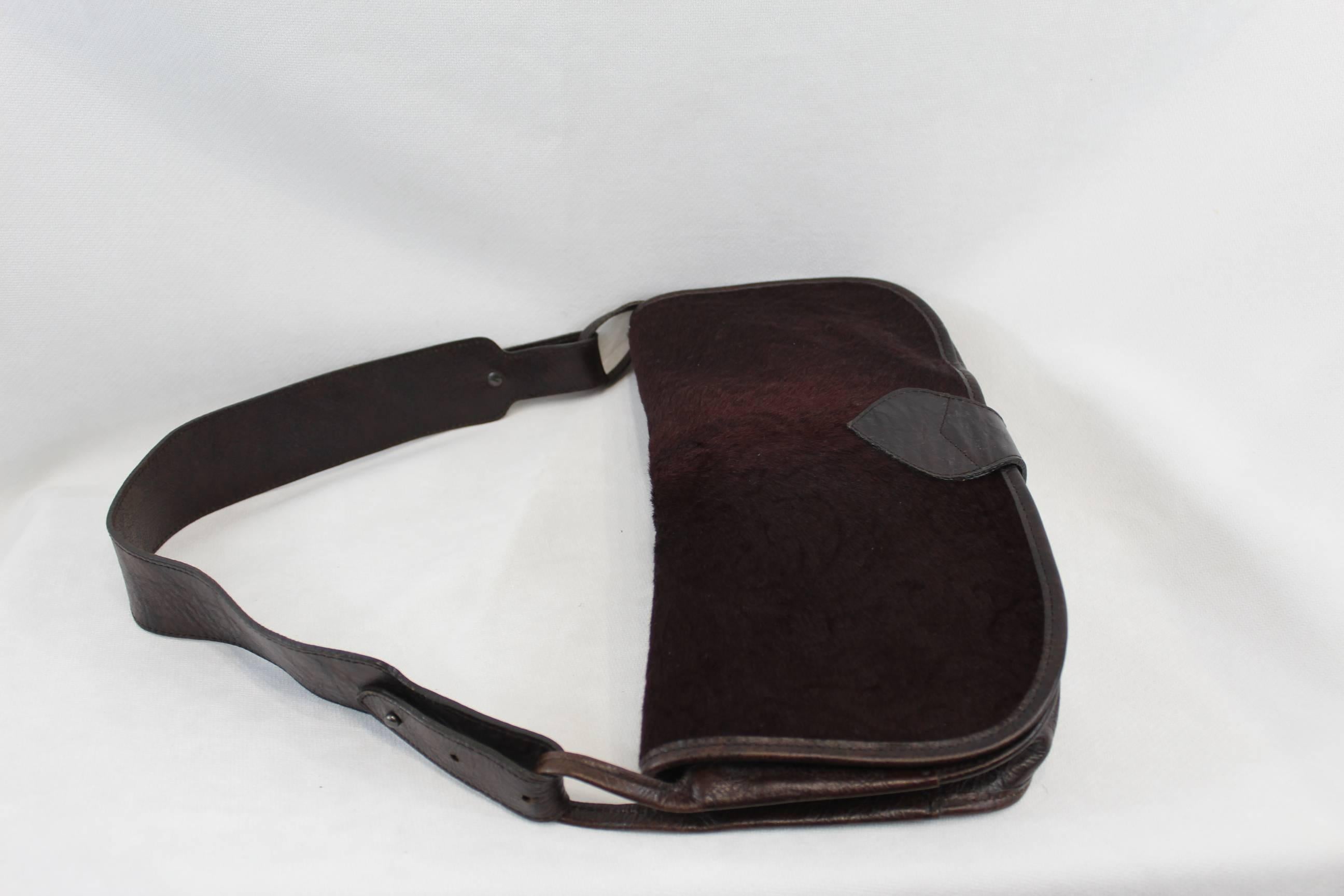 Nice Vintage Kento Bag in Poney and Brown Leather 1