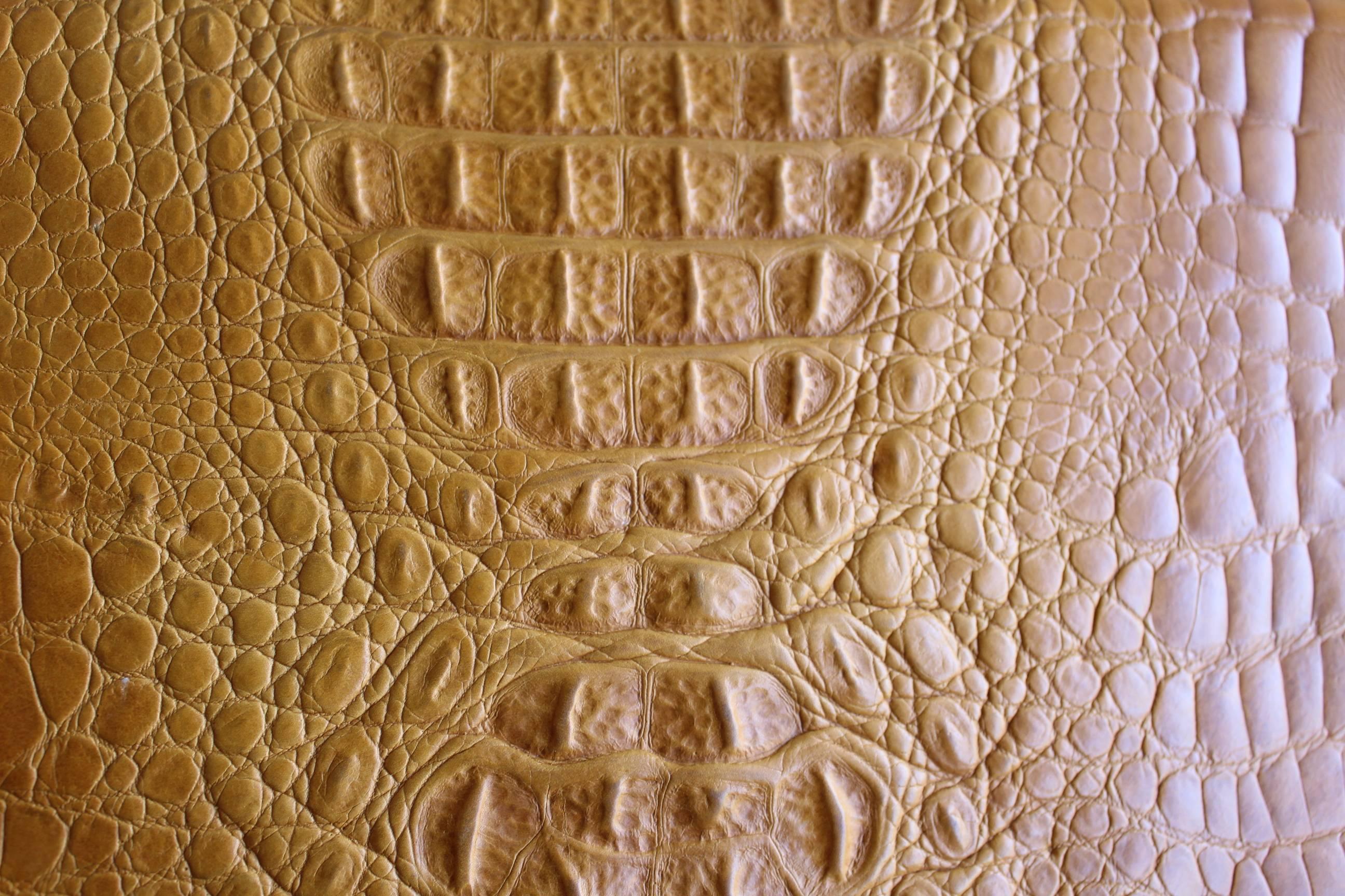 Vintage Fendi Crossbody Messenger Ban in Brown Leather Style Crocodile 2