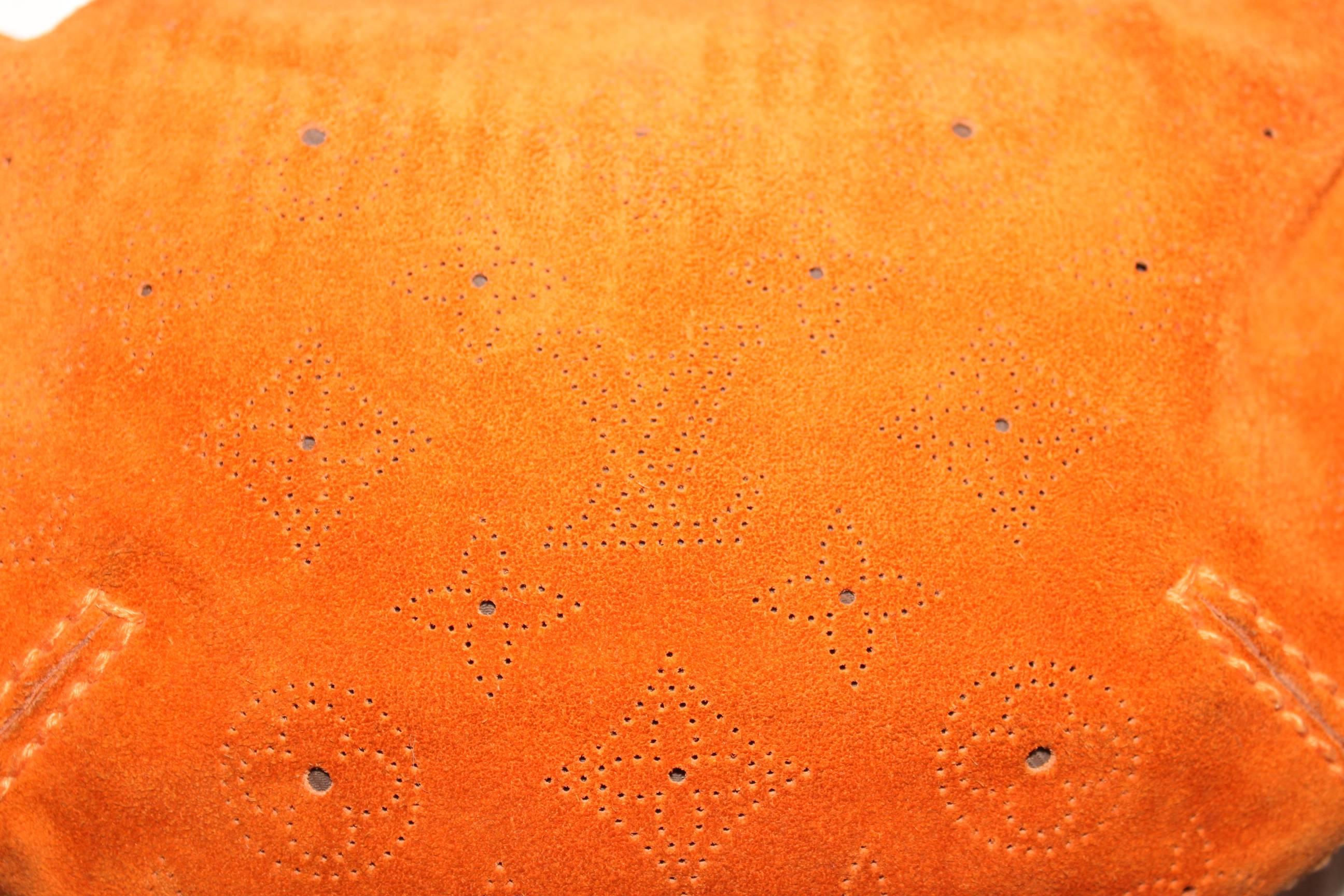 Mini Onatah Louis Vuitton Bag in Orange Suede For Sale 3