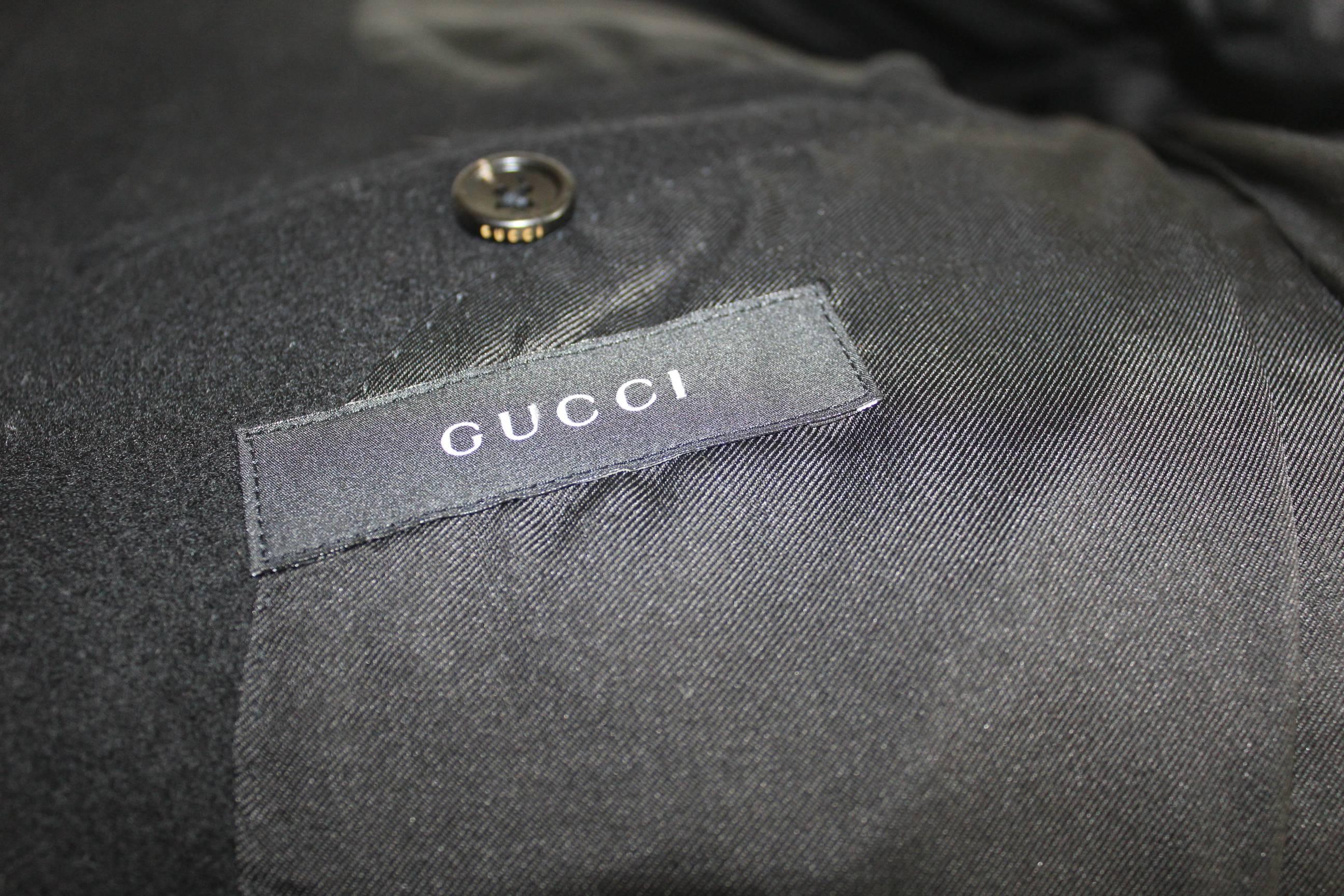 Amazing Men's Gucci Black Wool Jacket. Size Italian 46R 3