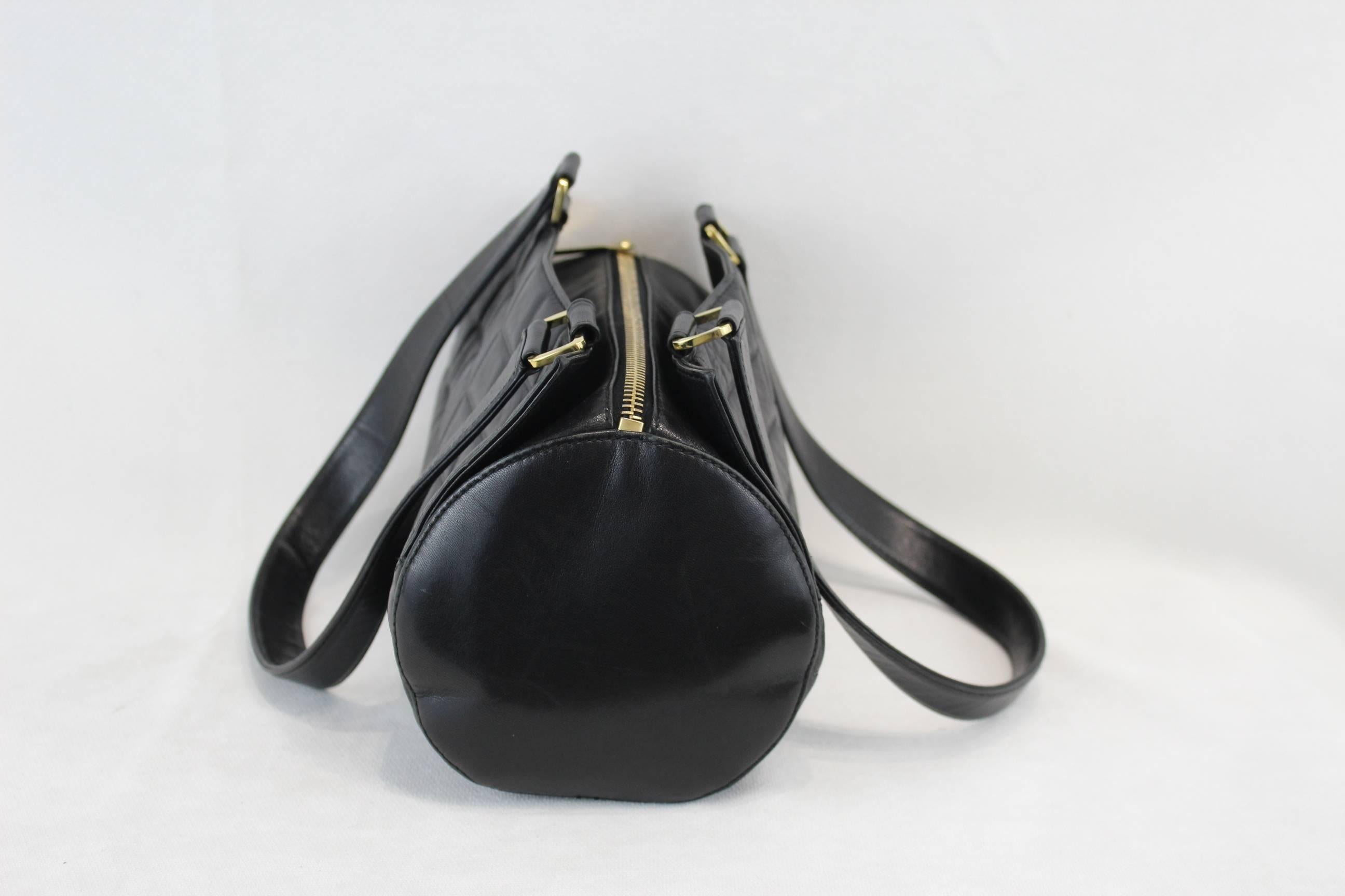 Chanel Black Calfskin leather Chocolat Shoulder Bag 1