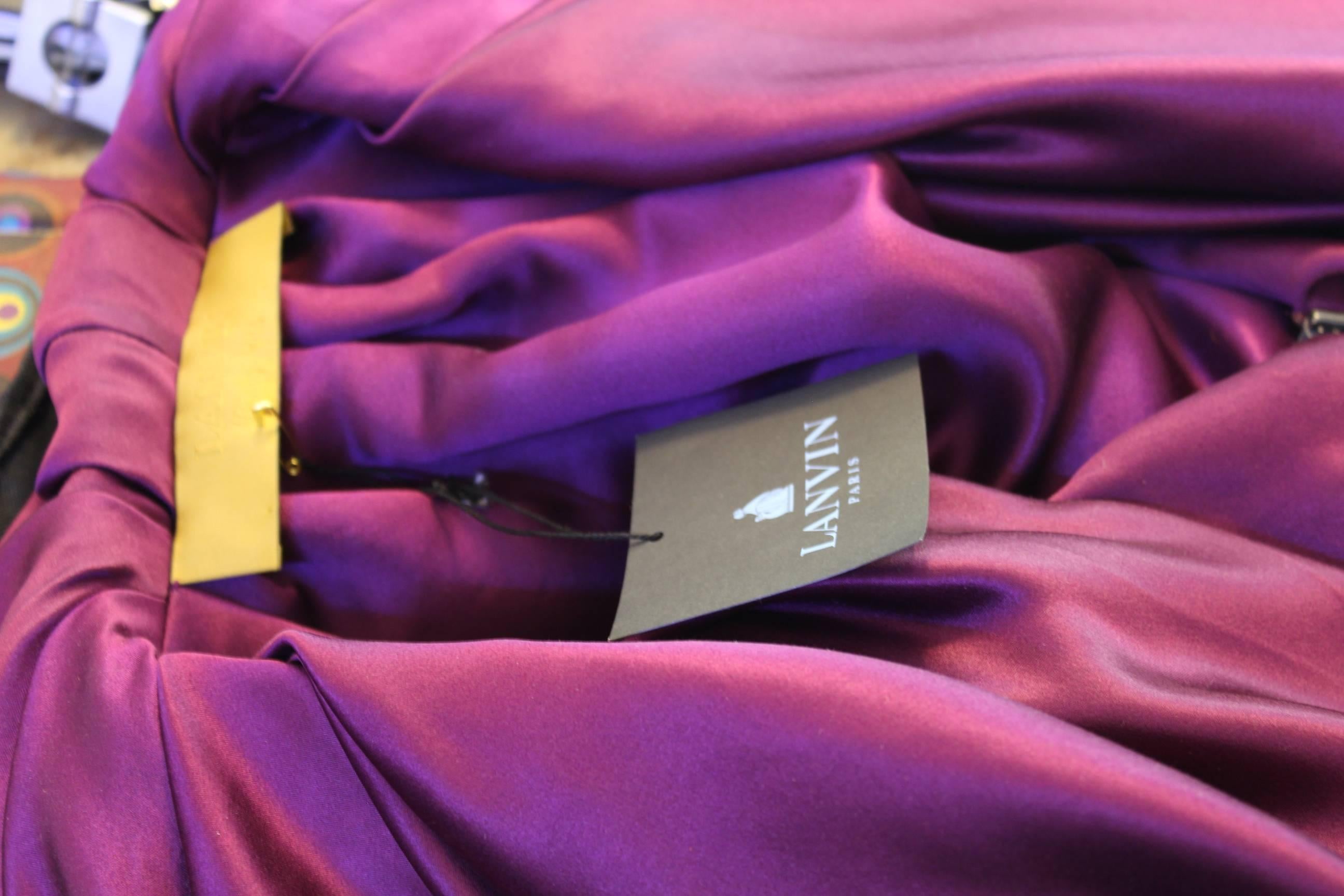 Black Gorgeous New  Lanvin Purple Runaway Dress. Size 38