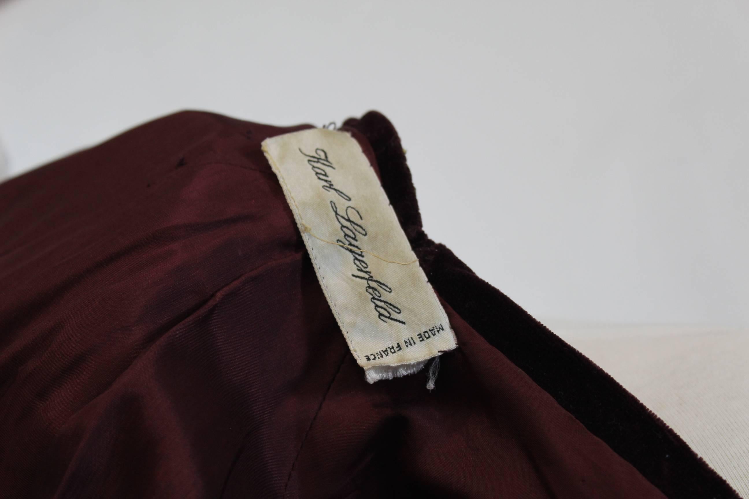 Black Karl Lagerfeld Purple Velvet Vintage jacket