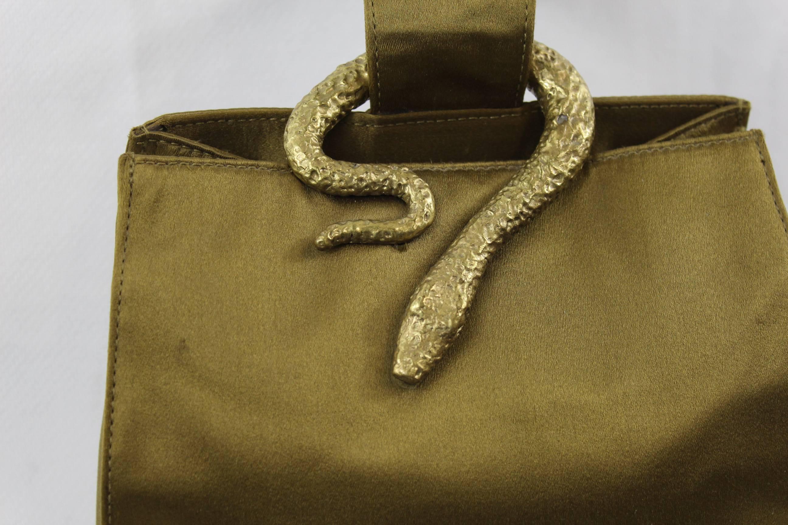 Gorgeous Prada Snake Silk Evening Bag. 3