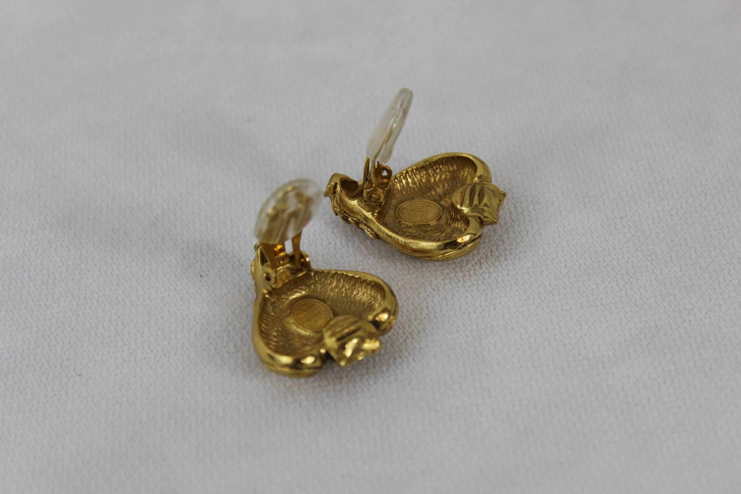 Nice goldd plated Dior Boutique Vintage earring In Good Condition In Paris, FR