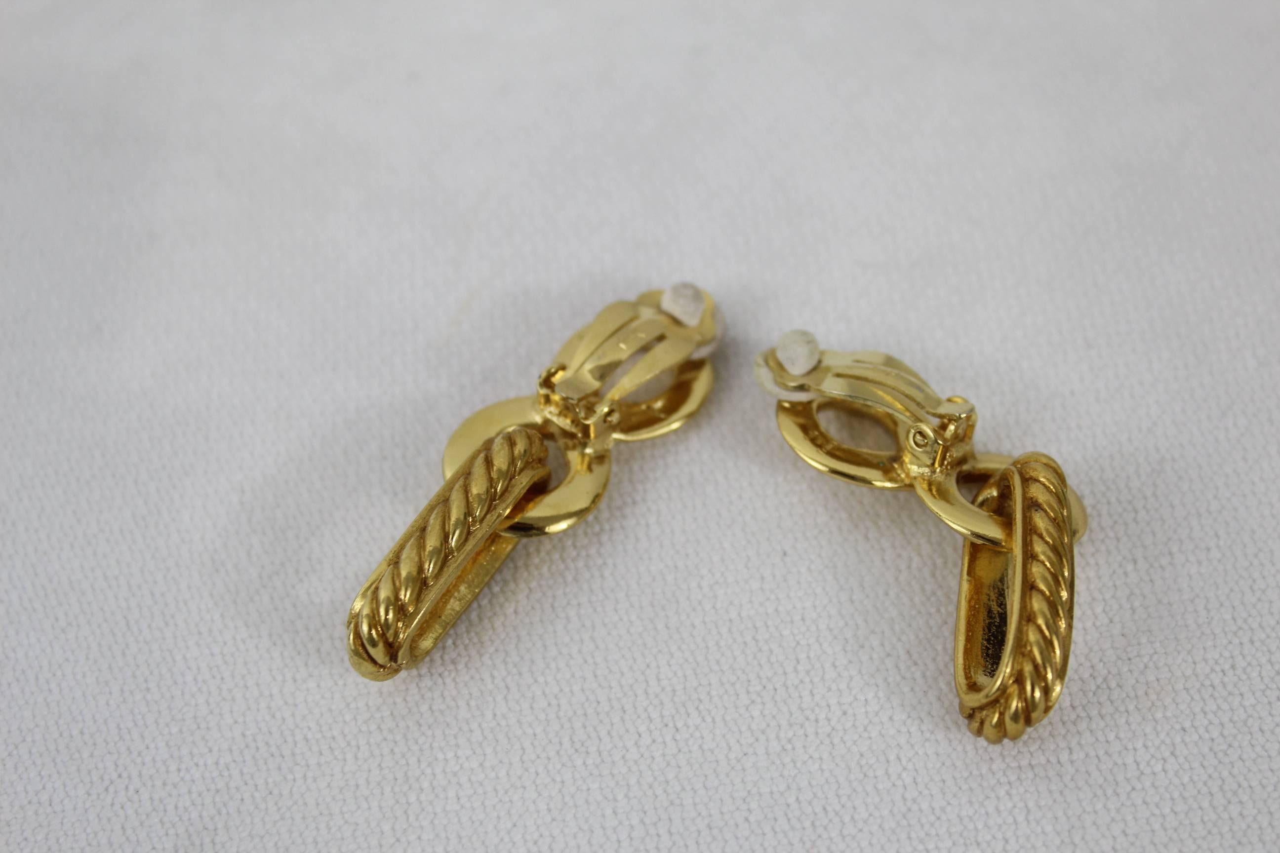 Women's Nice pair of Yves saint Laurent Golden Earrings