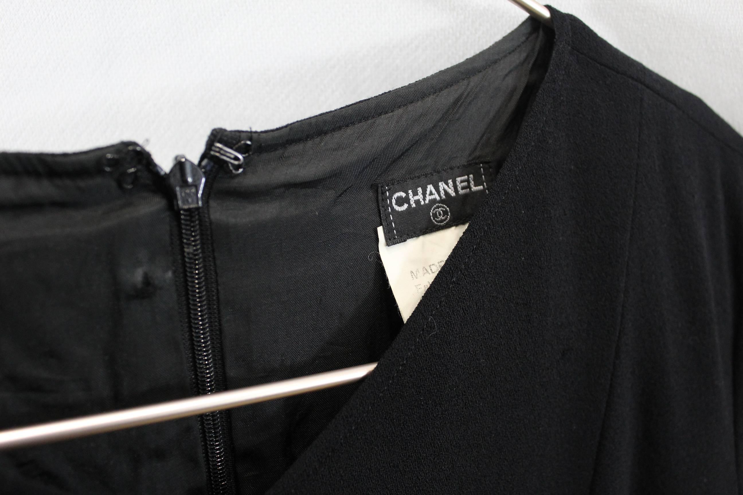 Chanel Little Black Dress. Size 38 For Sale 1