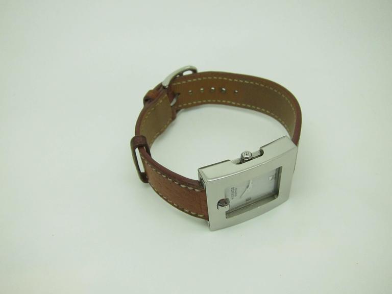 Hermes Belt Watch in Stainless Steel and Leather Band (D) at 1stDibs hermes cape cod belt