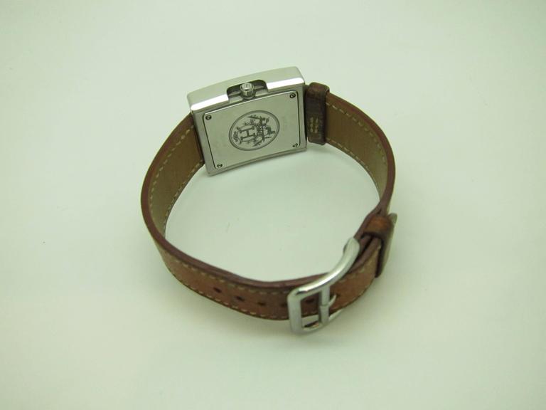 Hermes Belt Watch in Stainless Steel and Leather Band (D) at 1stDibs hermes cape cod belt
