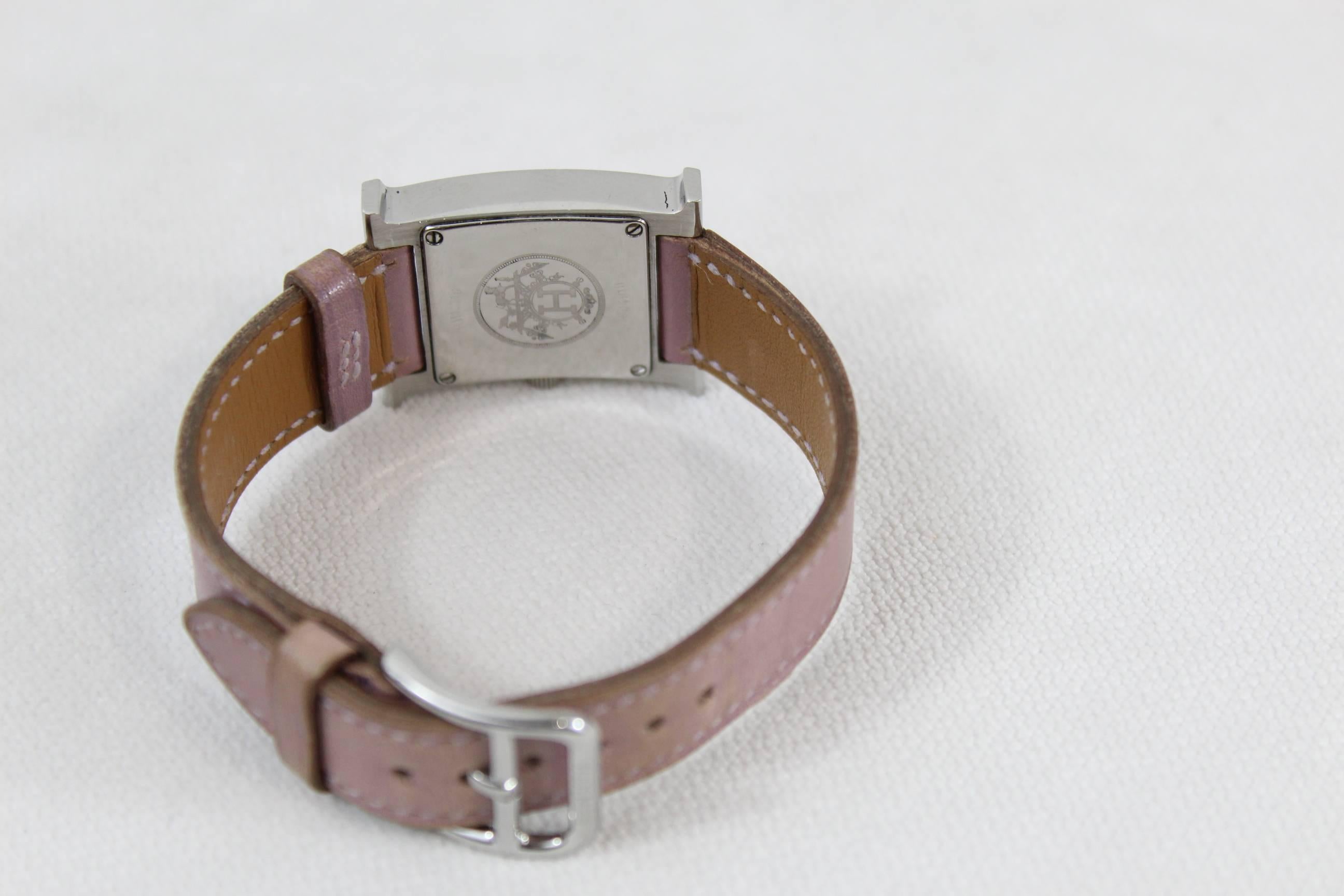 Women's Hermes Limited Edition Pink Heure H Watch