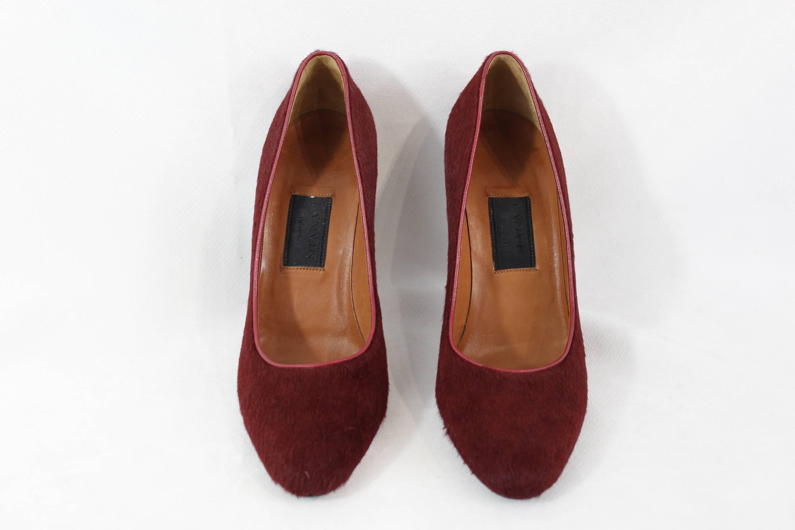 Brown Lanvin Winter 2008Dark Red Shoes For Sale