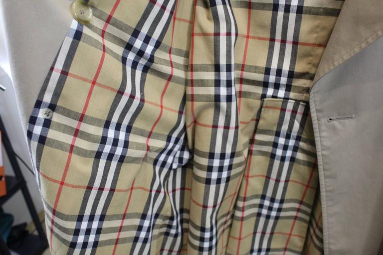 Burberry Vintage Check Trench / Rain Coat with Belt at 1stDibs