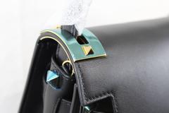 Never used Valentino Garavani My Rockstud  Black Bag. Kelly Style