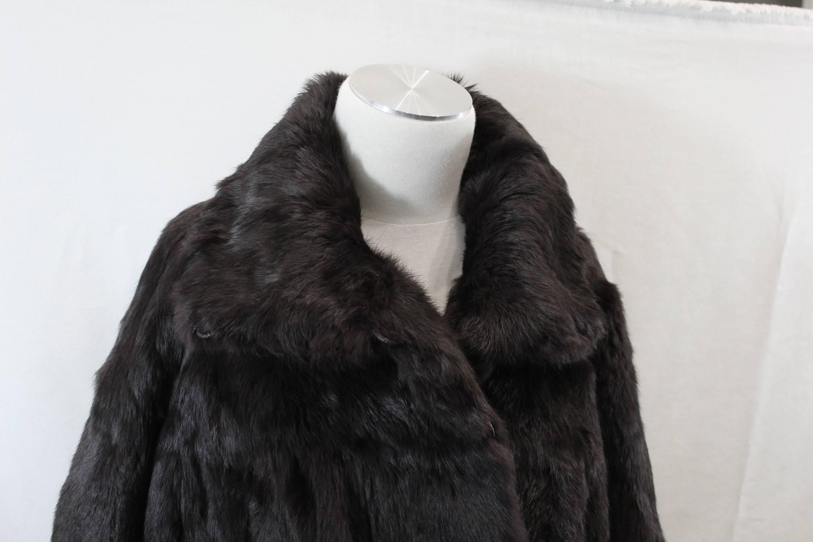 Women's or Men's Yves Salomon Brown Rabbit Fur Bolero