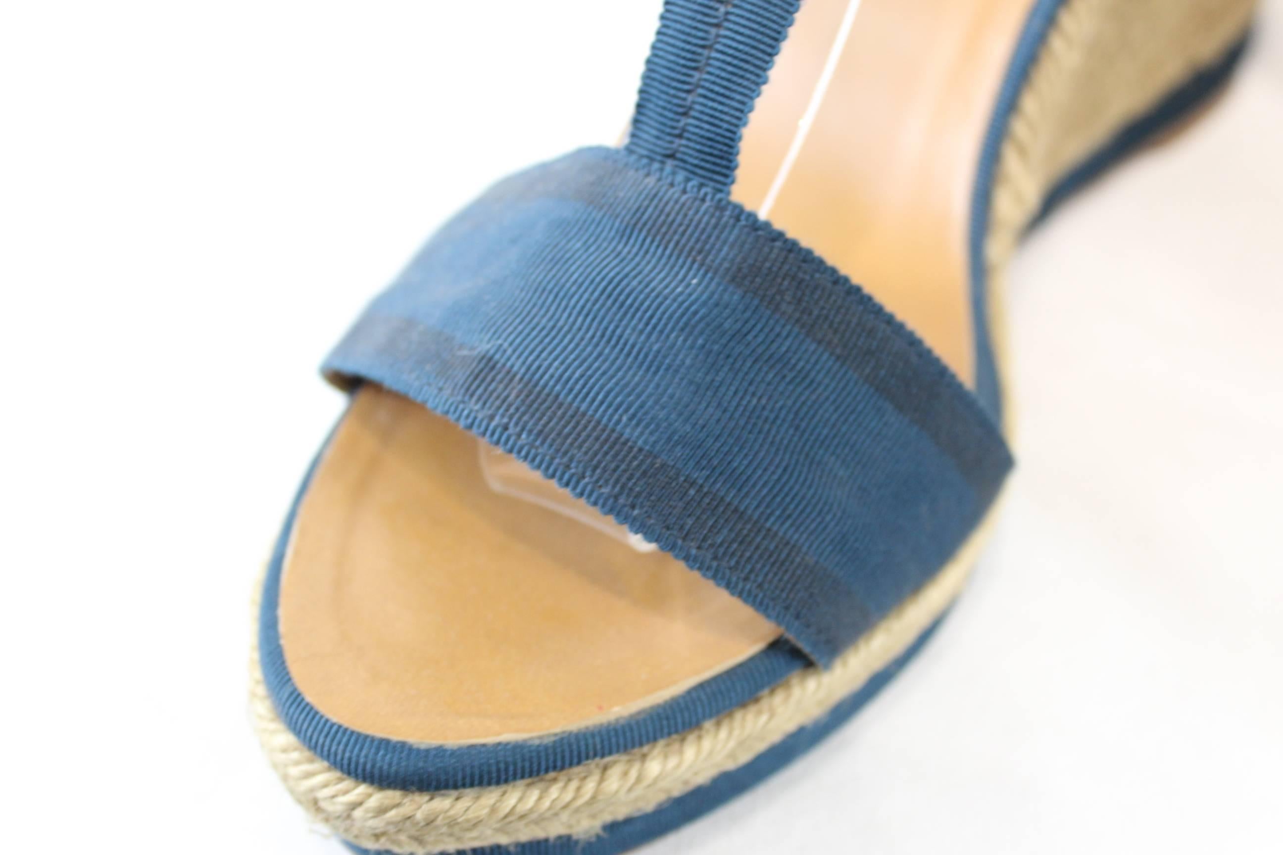 Gray Nice Lanvin Espadrilles in Canvas and Cord. Size US 9 (EU 41) For Sale