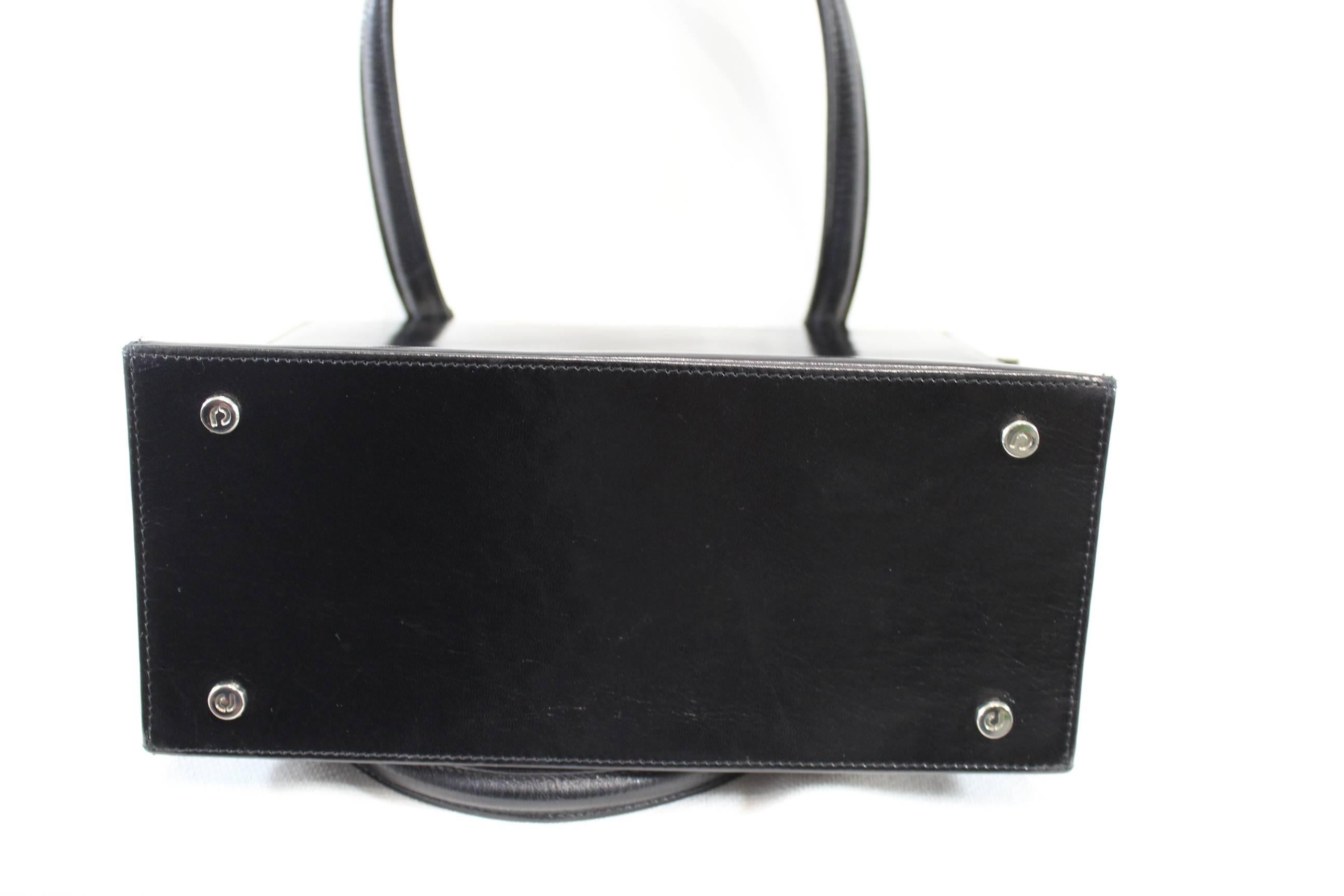 Women's Vintage Black Patented Leather Charles Jourdan Bag