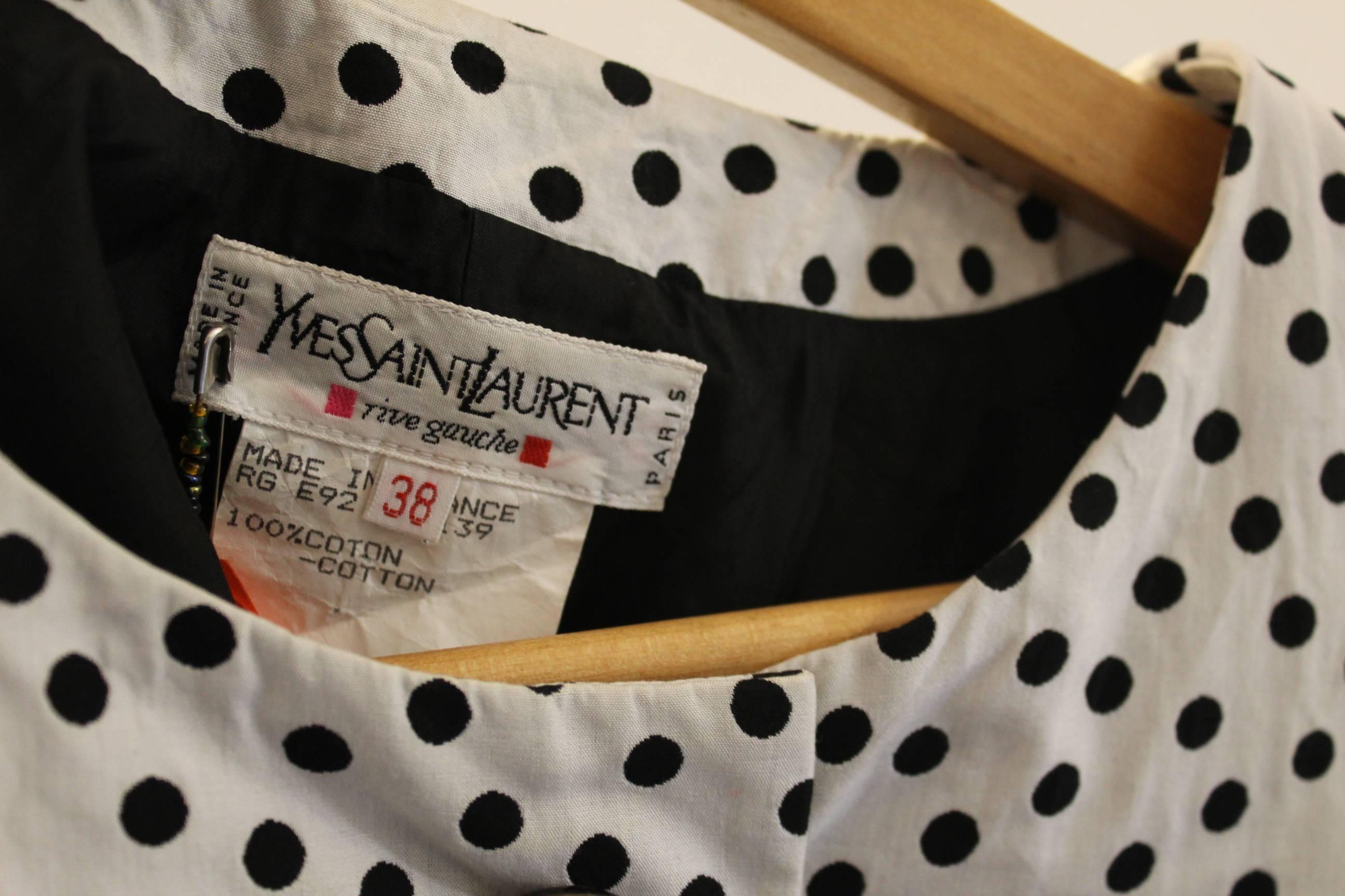 Nice black and white bolero with dots from Yves Saint Laurent.
Size european 38