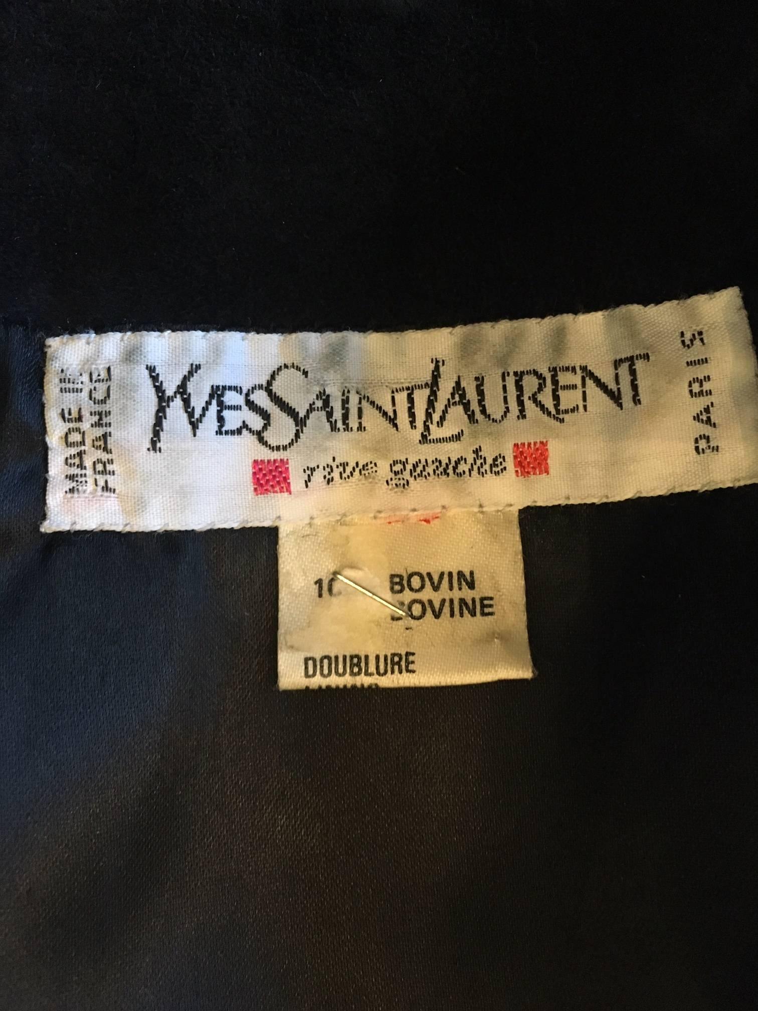 Nice Yves Saint Laurent Vintage Stud  Black Leather Jacket. Size 40 In Good Condition For Sale In Paris, FR