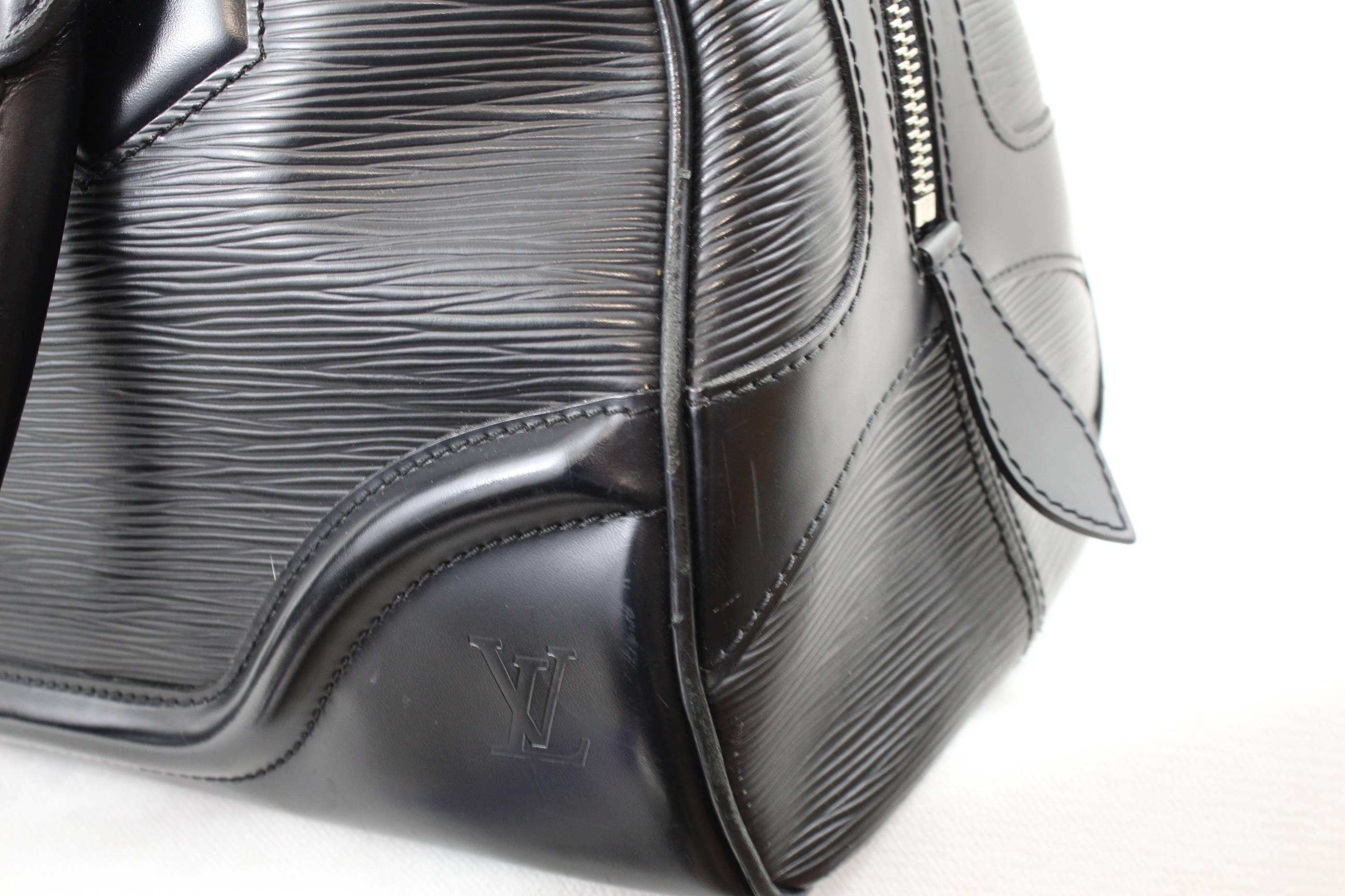 Louis Vuitton Black Epi Leather Montaigne Bowling Bag 1