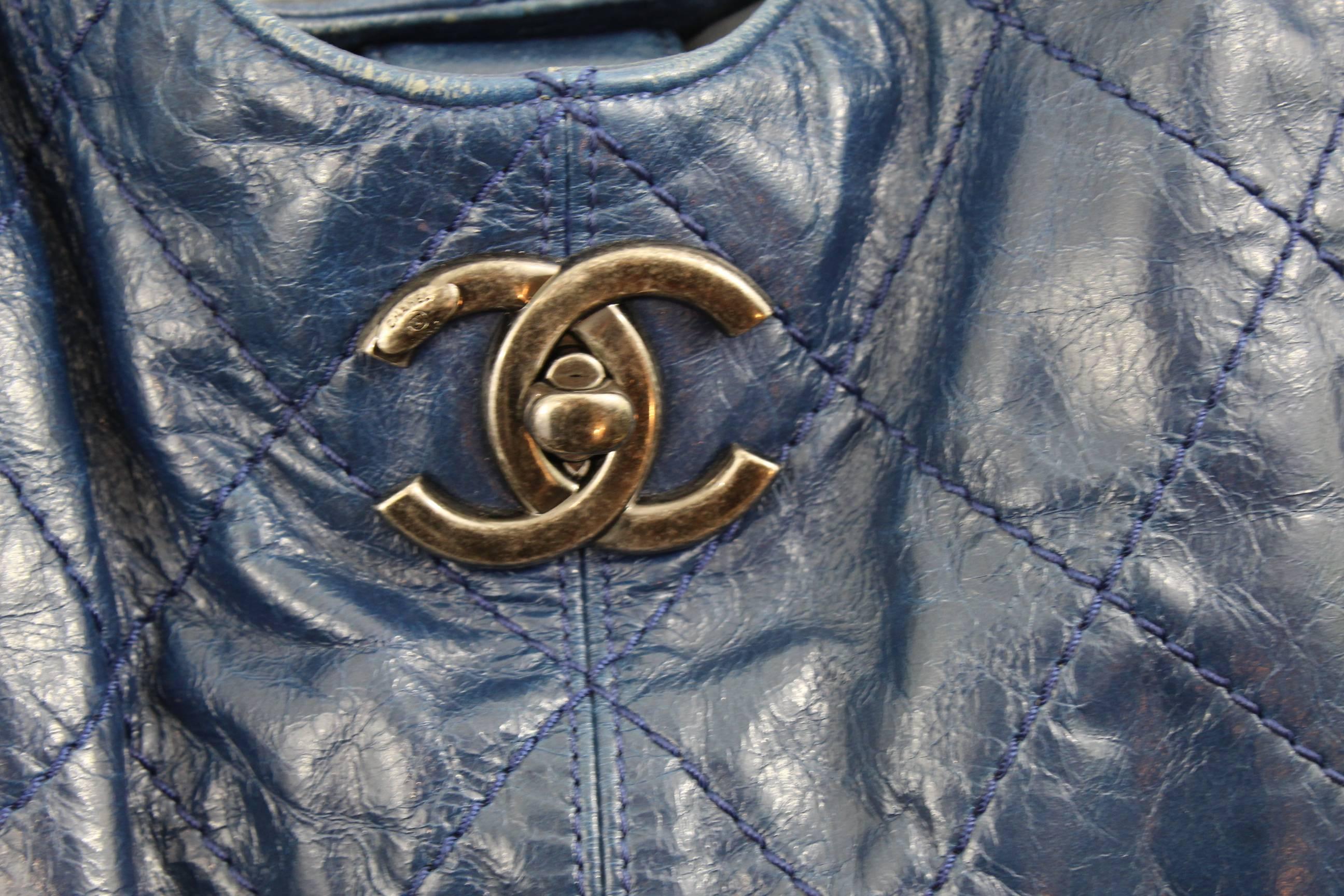 2015 Chanel Blue Shoulder Bag 3