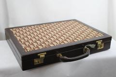 Christian Dior Vintage Briefcase / Jewlery Case in Canvas and Leather
