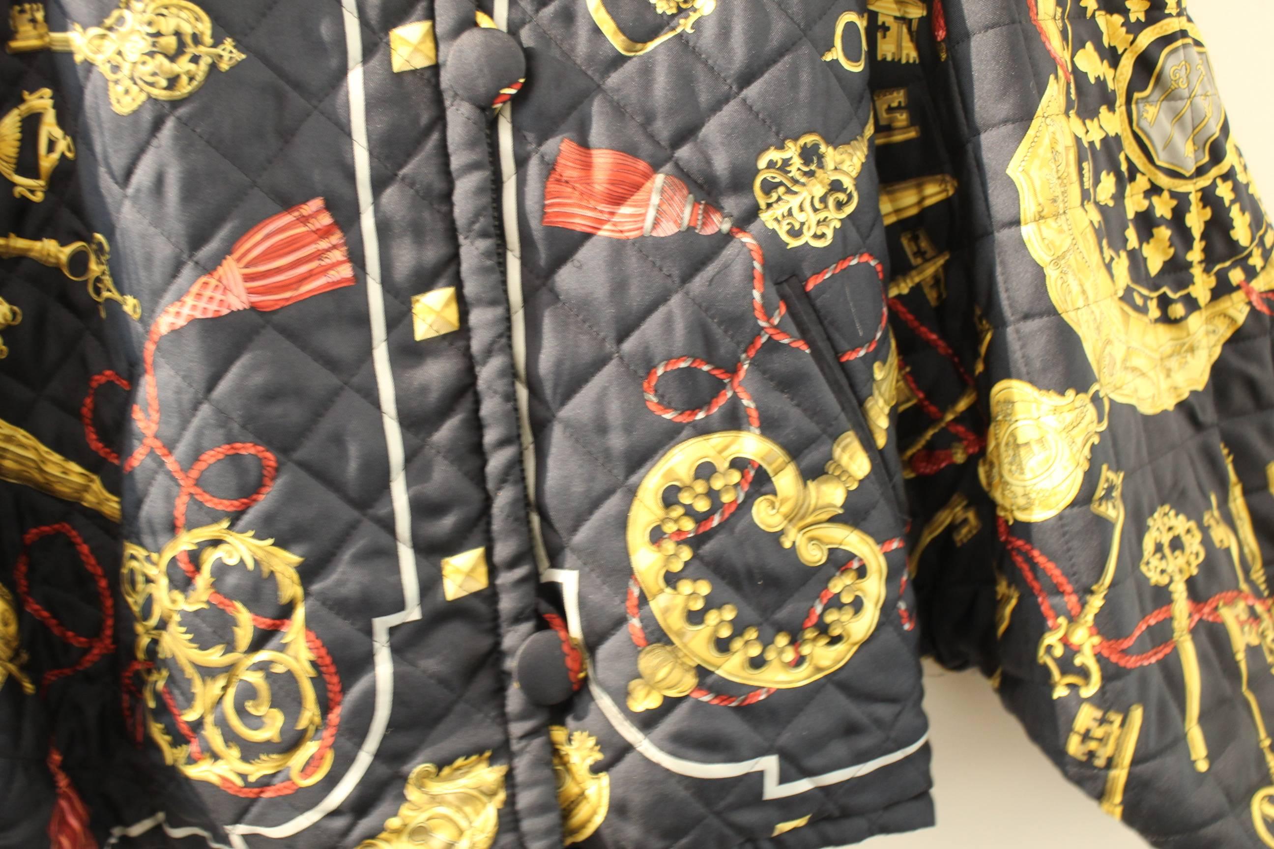 Hermes Gorgeous Reversible Jacket with Keys design In Good Condition In Paris, FR