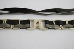 Chanel Leather and Satin Belt . Size 32 inches