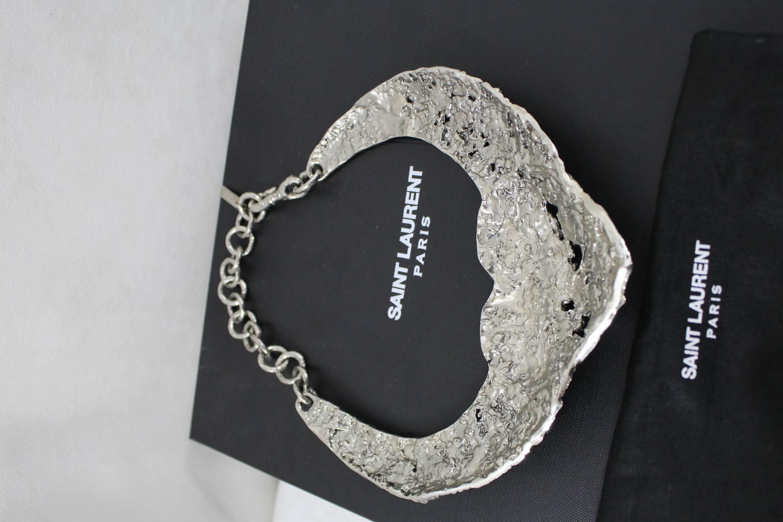 Amazing Yves saint Laurent par Stefano Pilati heart shape Necklace For Sale 2