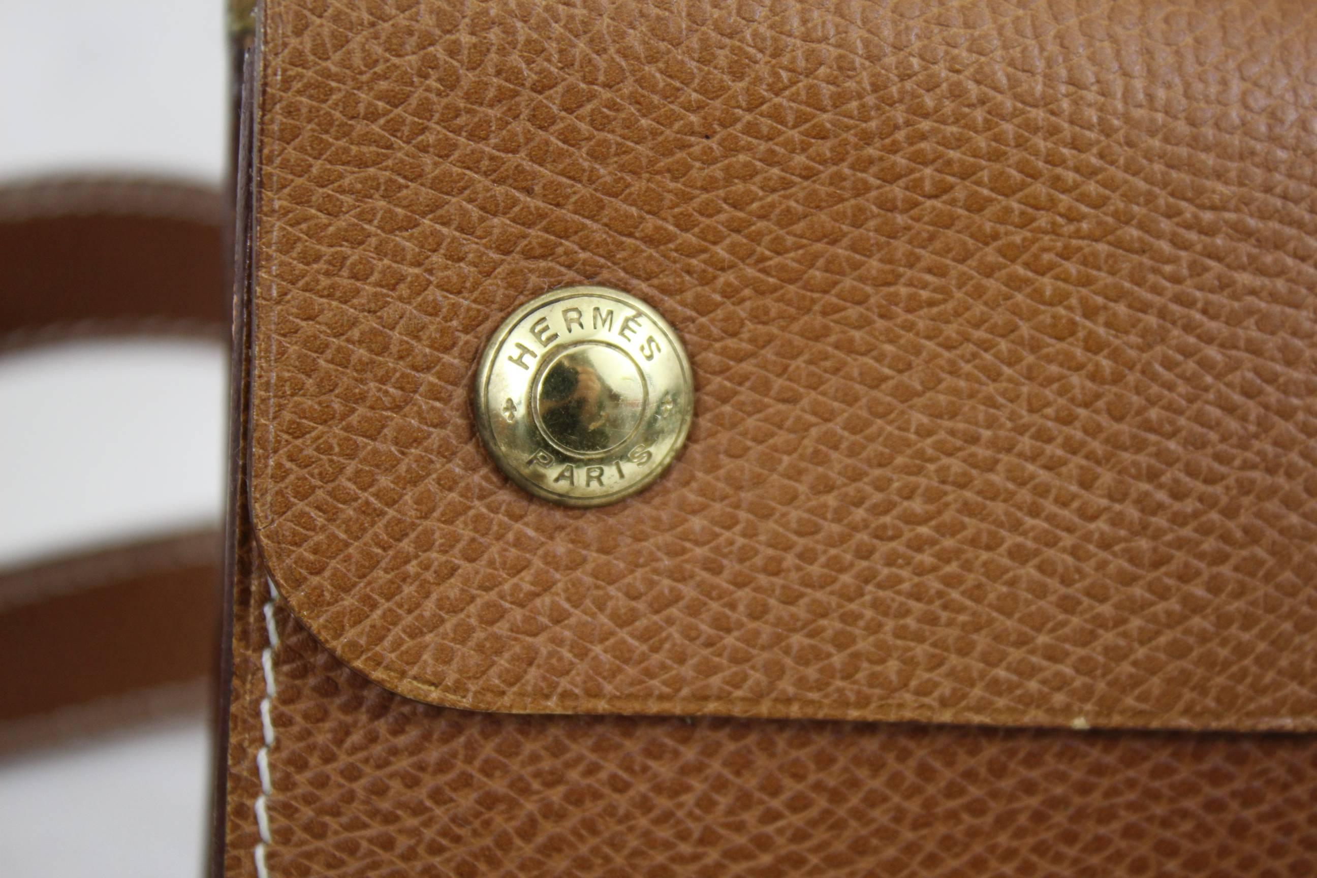 Hermes 1974 Gold Grained Leather Beltbag.  1