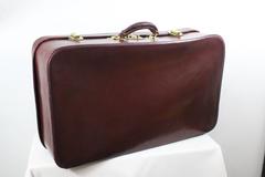 Hermes Vintage Burgundy  Box Leather Suitcase Trunk. Fair condition